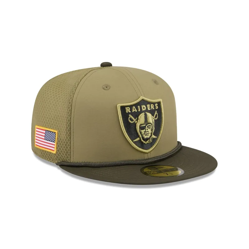 Las Vegas Raiders 2025 Salute to Service 59FIFTY Fitted Hat sold by New Era