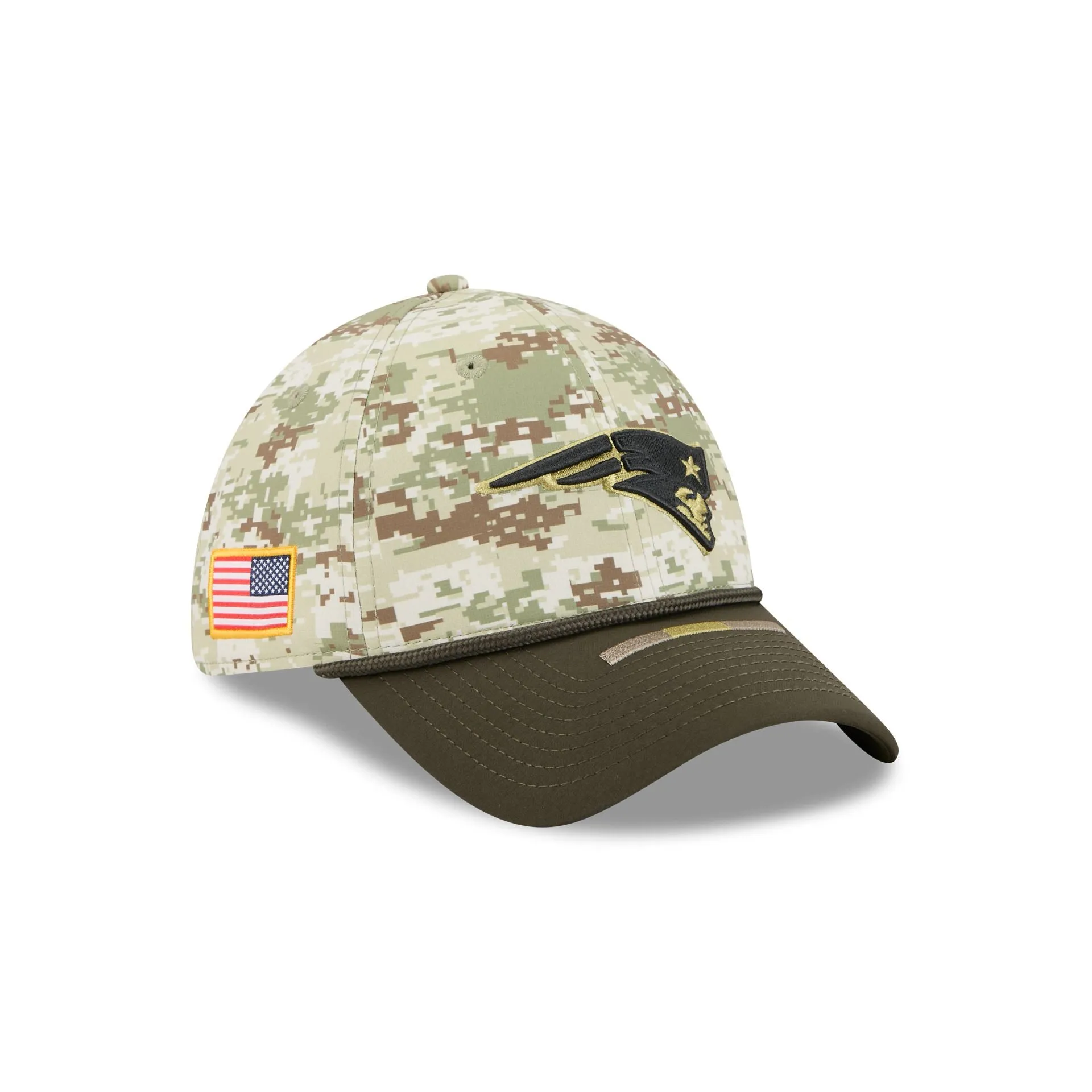 New England Patriots 2025 Salute to Service Digi Camo 39THIRTY Stretch Fit Hat sold by New Era