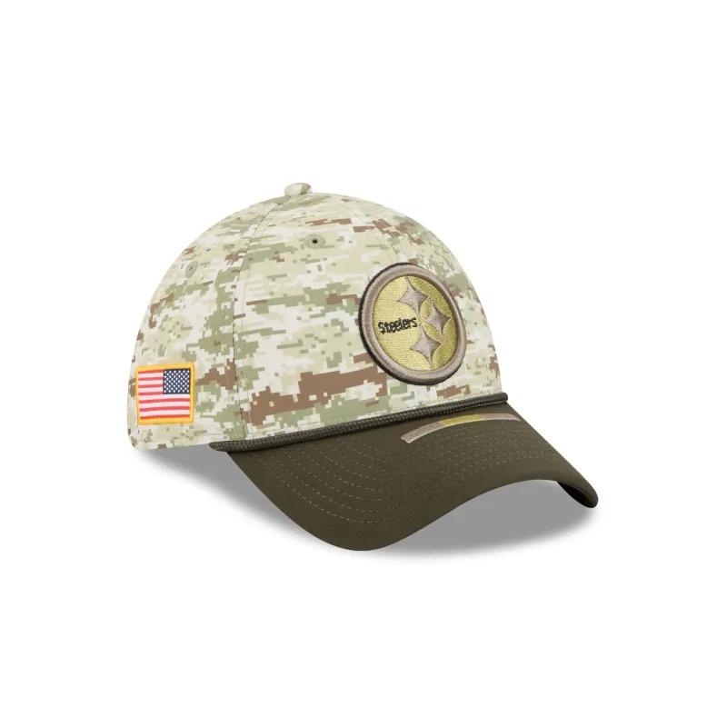 Pittsburgh Steelers 2025 Salute to Service Digi Camo 39THIRTY Stretch Fit Hat sold by New Era