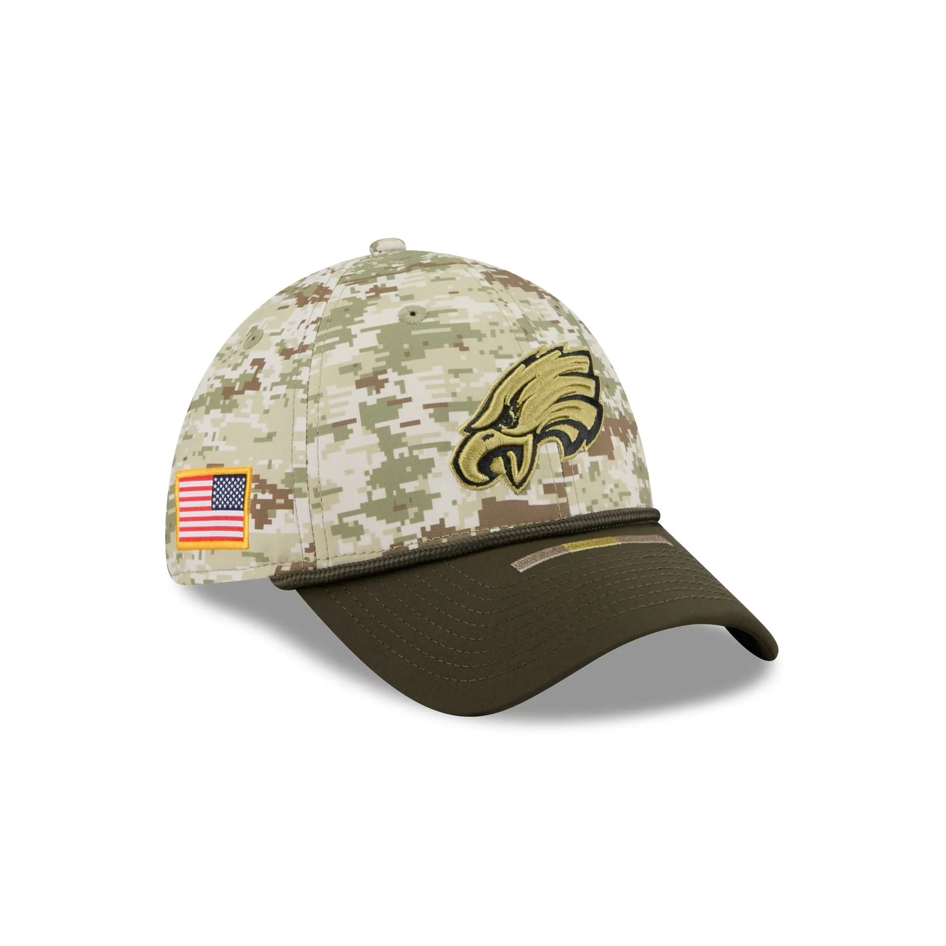 Philadelphia Eagles 2025 Salute to Service Digi Camo 39THIRTY Stretch Fit Hat sold by New Era