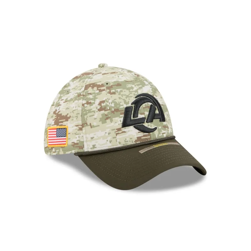 Los Angeles Rams 2025 Salute to Service Digi Camo 39THIRTY Stretch Fit Hat sold by New Era