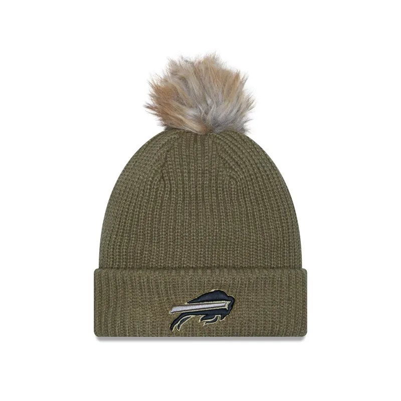 Buffalo Bills 2025 Salute to Service Women's Pom Knit Hat sold by New Era