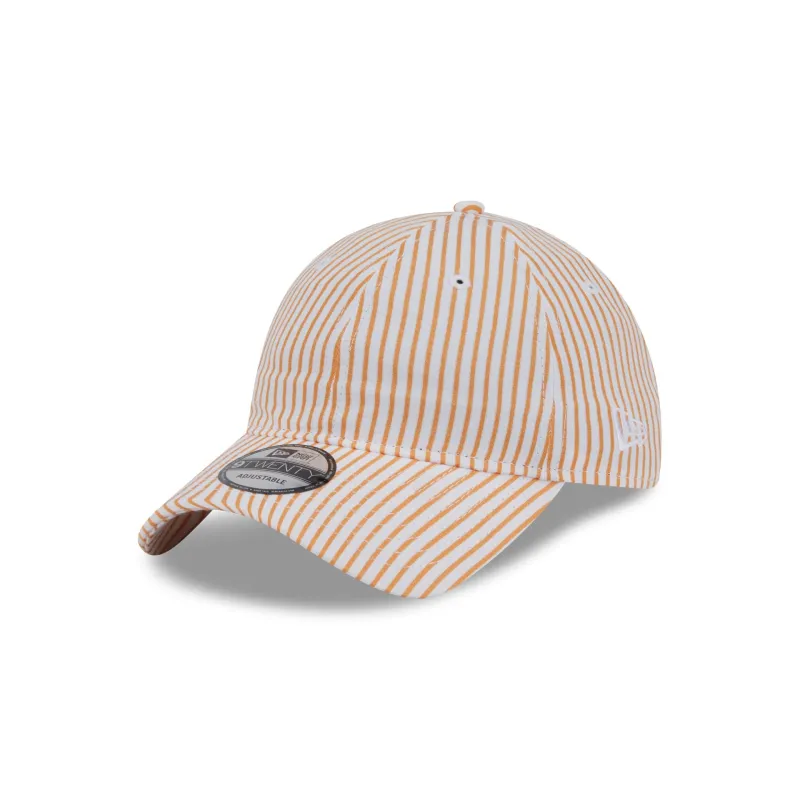 New Era Cap Orange Pinstripe 9TWENTY Adjustable Hat sold by New Era