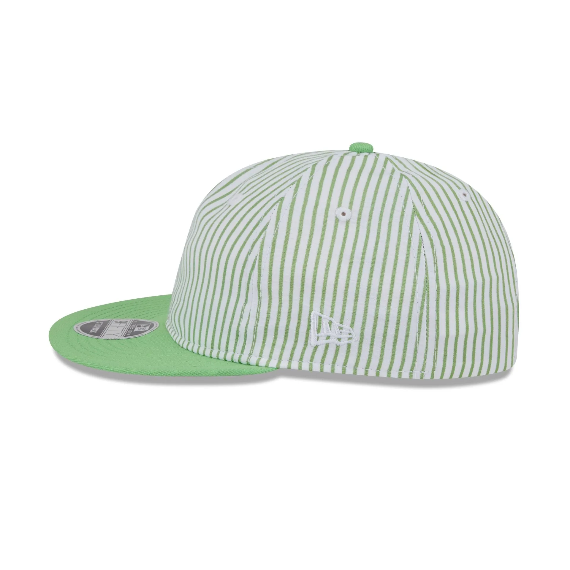 New Era Cap Lime Green Pinstripe Retro Crown 9FIFTY Snapback Hat sold by New Era product image thumbnail 4