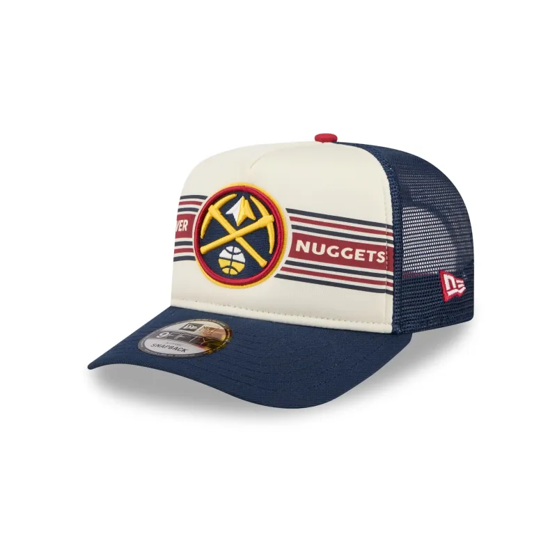 Denver Nuggets Banner 9FIFTY A-Frame Trucker Hat sold by New Era
