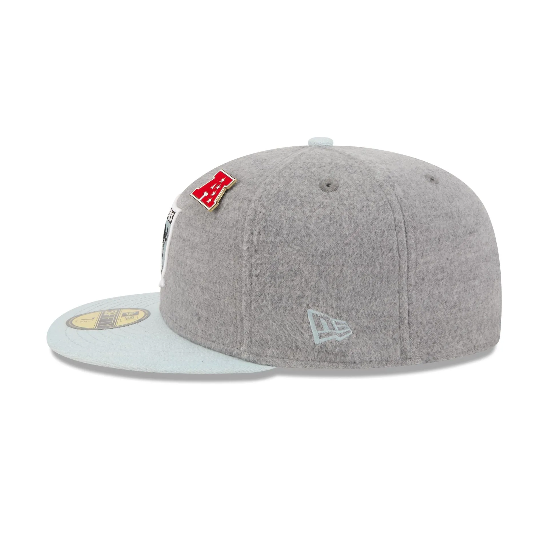 Las Vegas Raiders Heather Gray Wool 59FIFTY Fitted Hat sold by New Era product image thumbnail 5