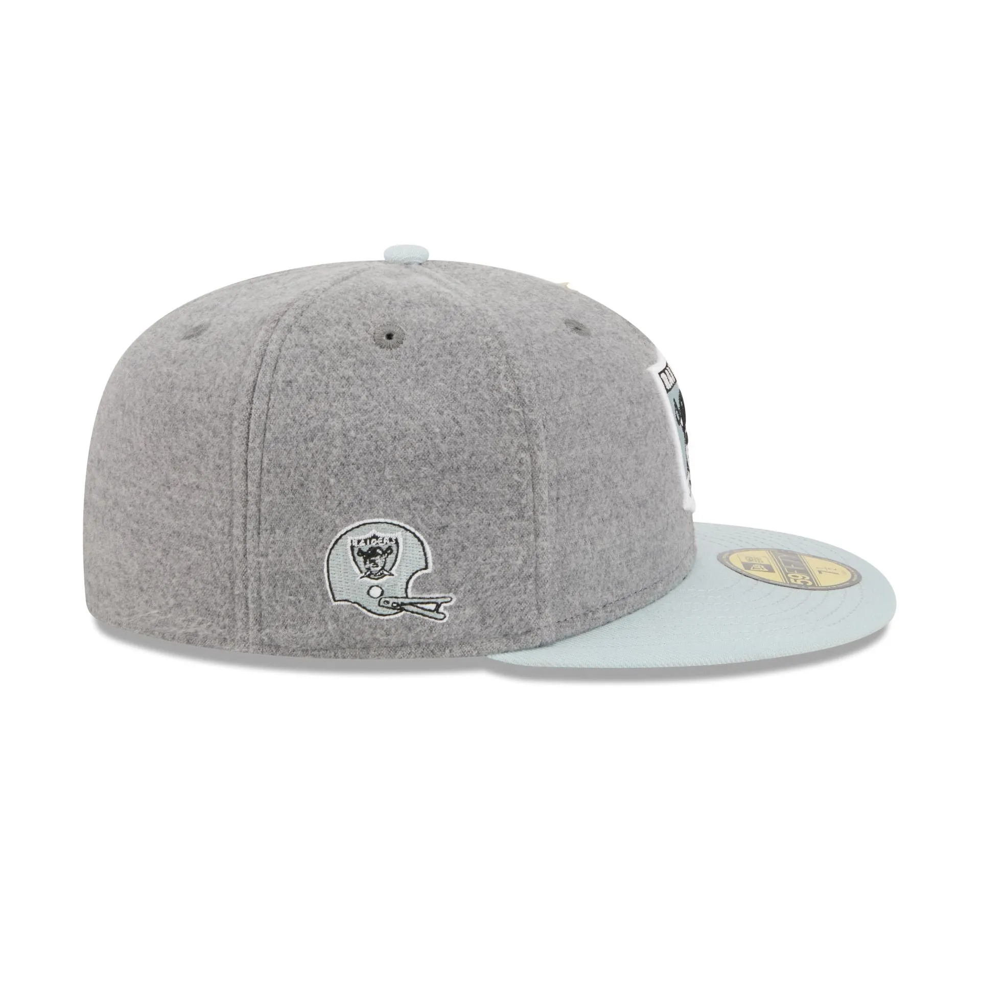 Las Vegas Raiders Heather Gray Wool 59FIFTY Fitted Hat sold by New Era product image thumbnail 4