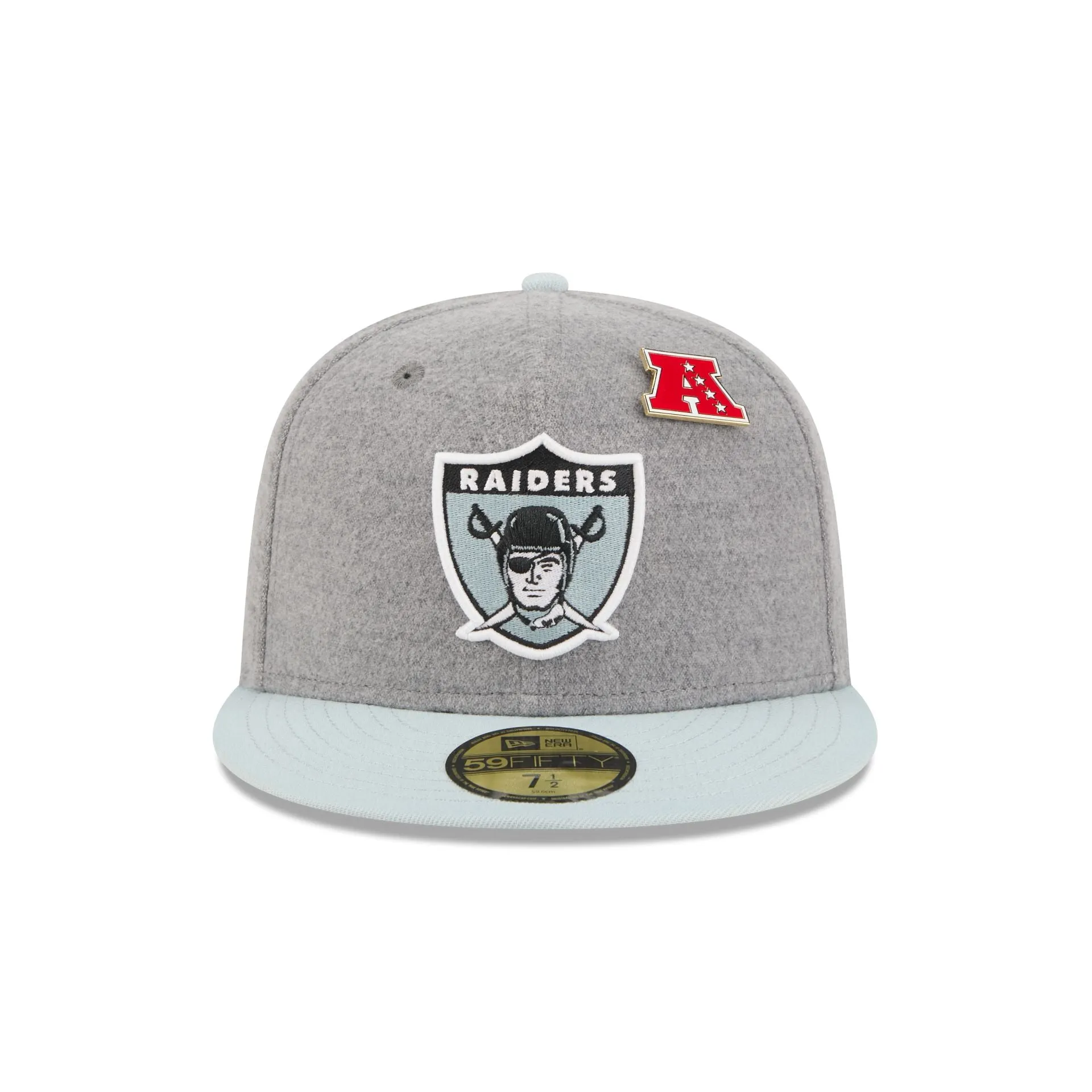 Las Vegas Raiders Heather Gray Wool 59FIFTY Fitted Hat sold by New Era product image thumbnail 2