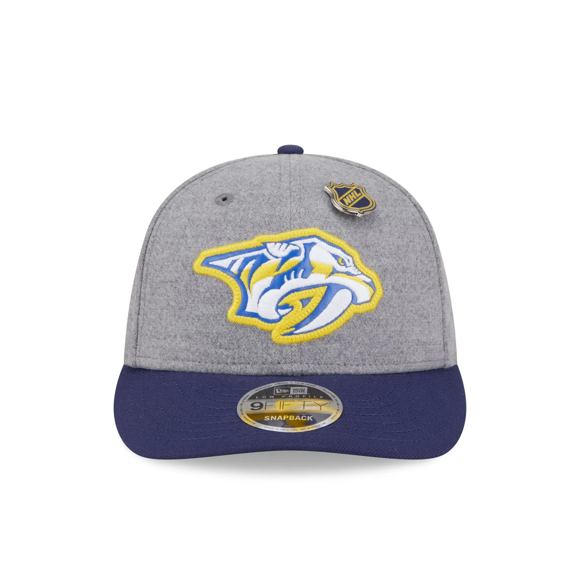 Nashville Predators Heather Gray Wool Low Profile 9FIFTY Snapback Hat sold by New Era product image thumbnail 2