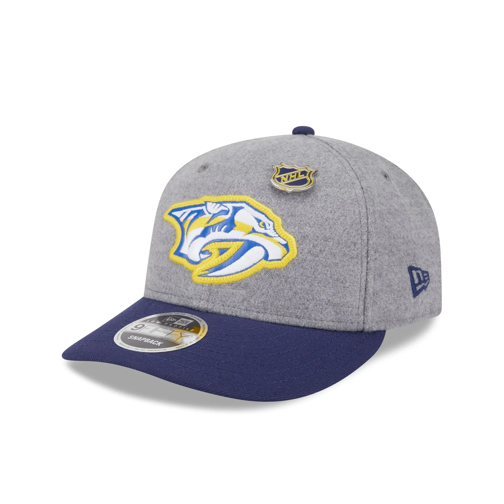 Nashville Predators Heather Gray Wool Low Profile 9FIFTY Snapback Hat sold by New Era product image thumbnail 3