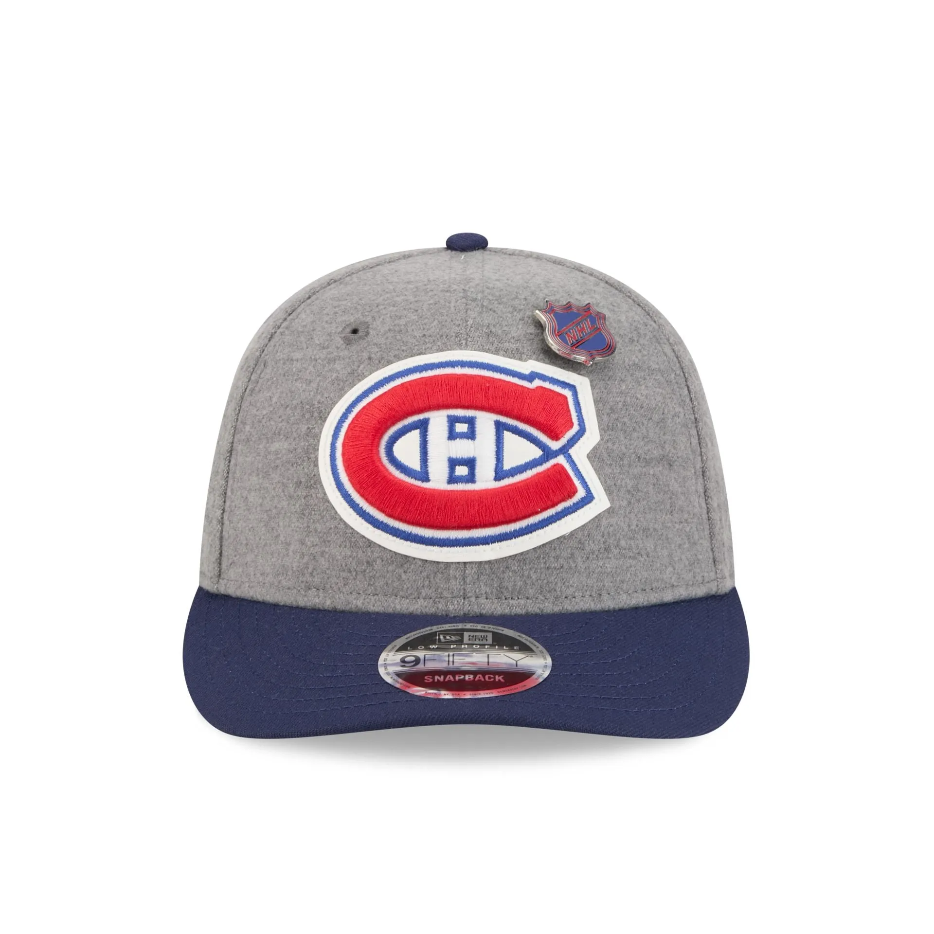 Montreal Canadiens Heather Gray Wool Low Profile 9FIFTY Snapback Hat sold by New Era product image thumbnail 2