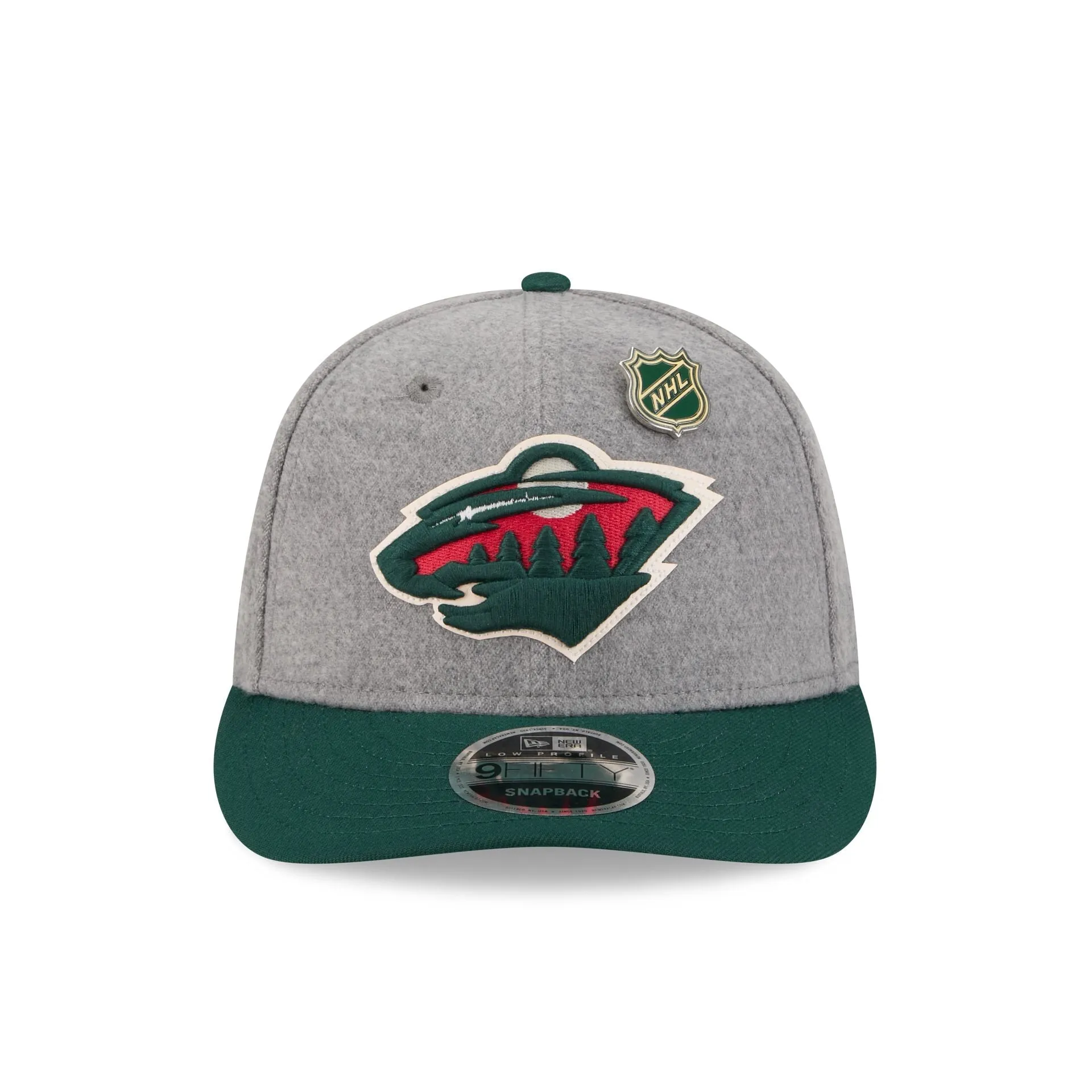 Minnesota Wild Heather Gray Wool Low Profile 9FIFTY Snapback Hat sold by New Era product image thumbnail 2