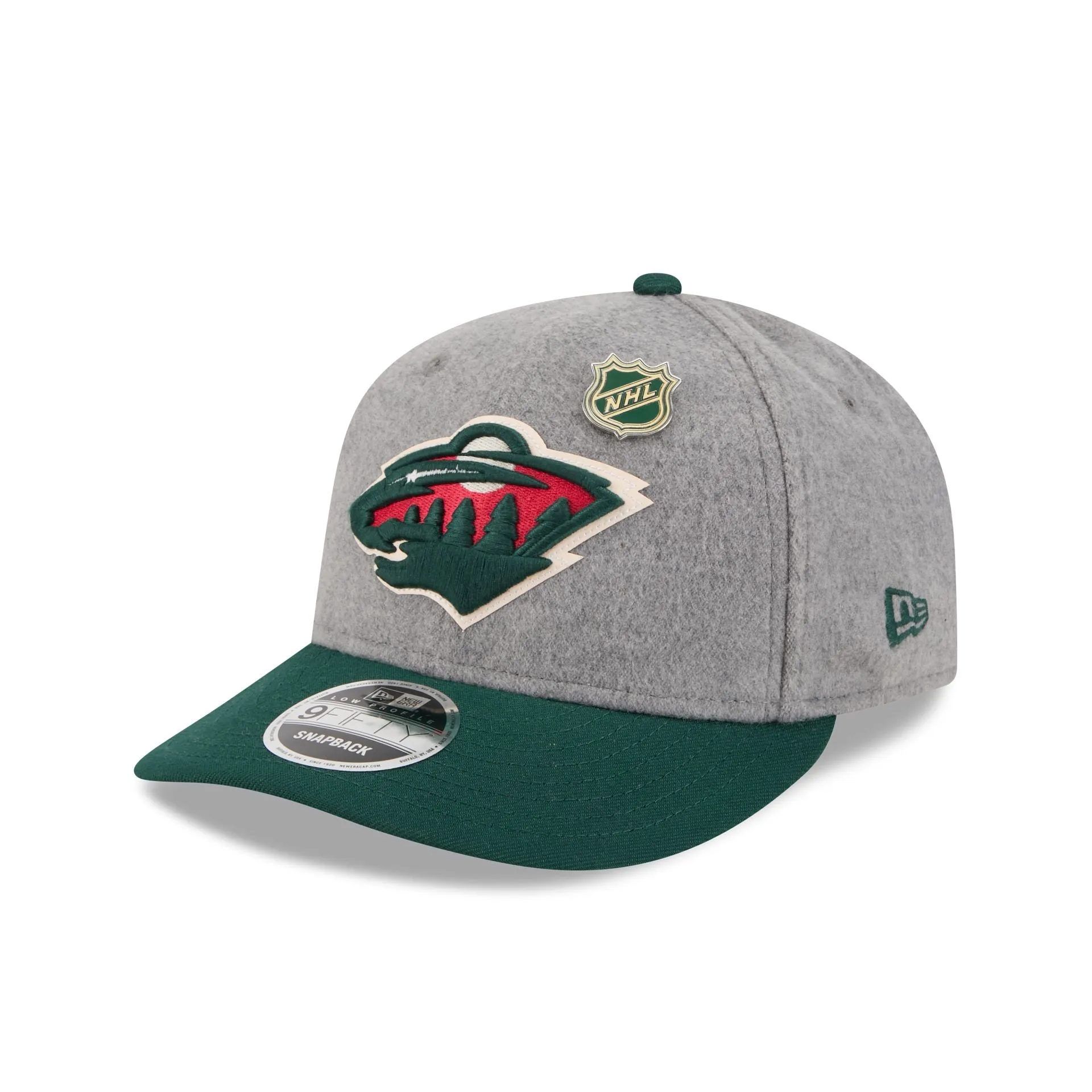 Minnesota Wild Heather Gray Wool Low Profile 9FIFTY Snapback Hat sold by New Era product image thumbnail 3