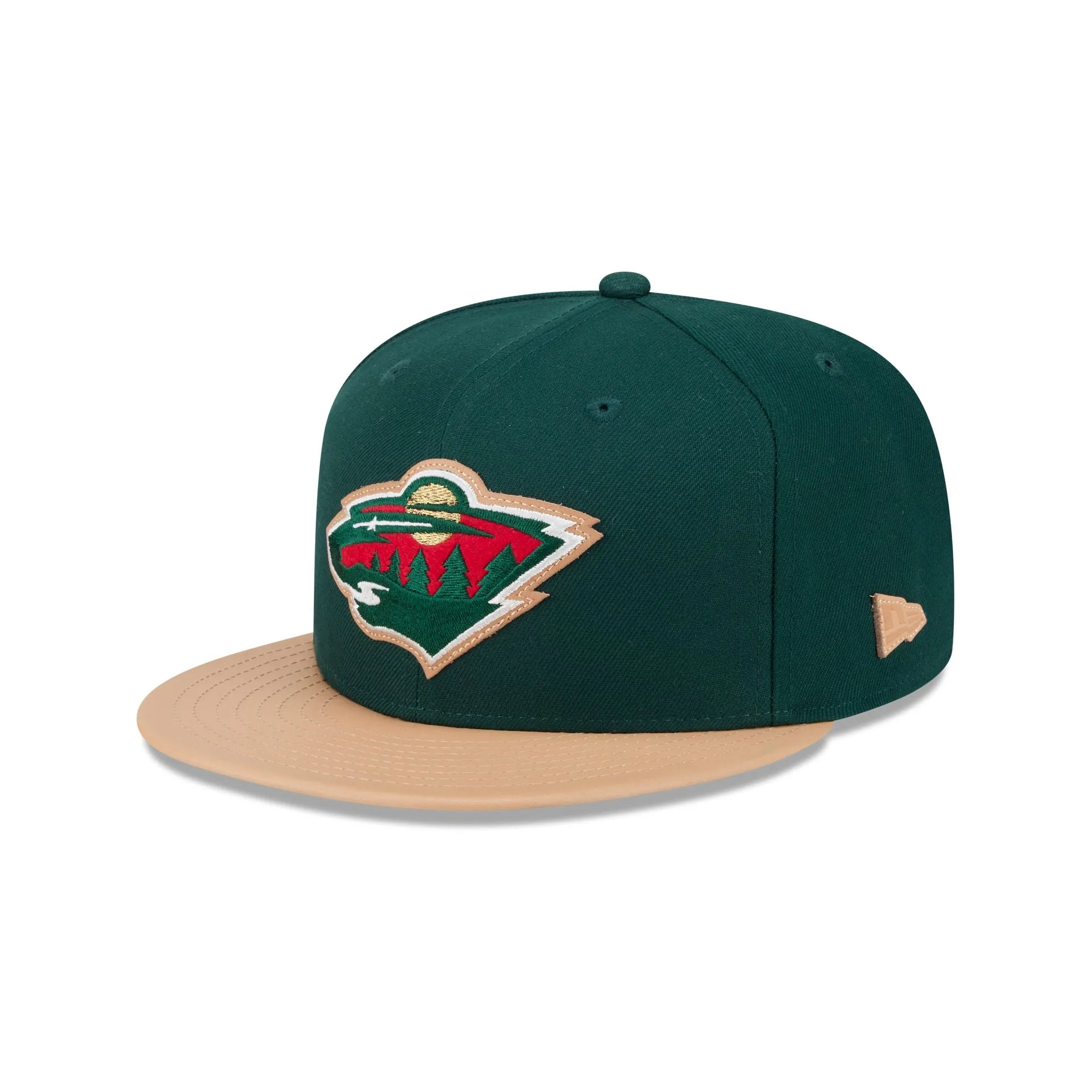 Minnesota Wild Leather Visor 59FIFTY Fitted Hat sold by New Era