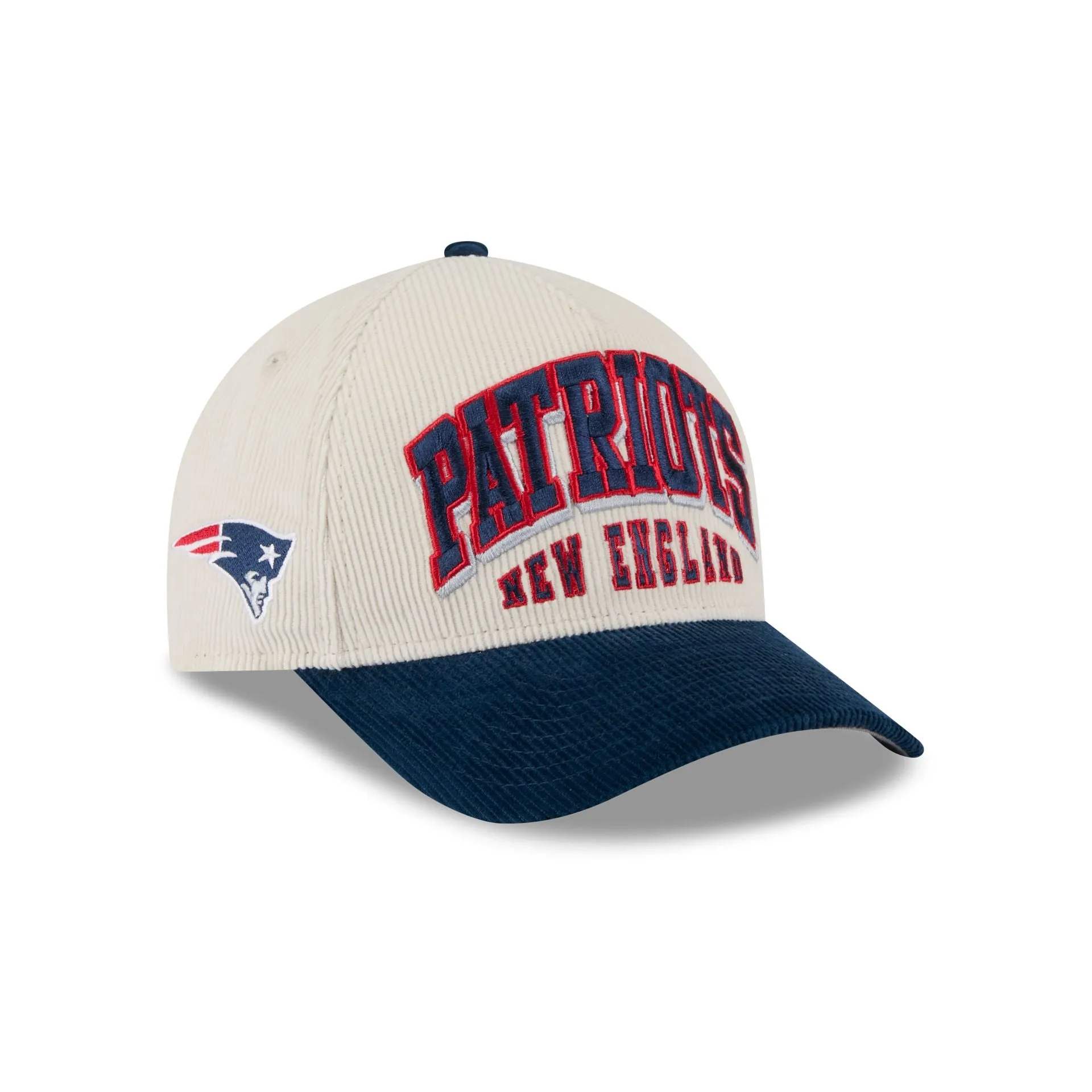 New England Patriots Stacked Corduroy 9FORTY M-Crown A-Frame Snapback Hat sold by New Era