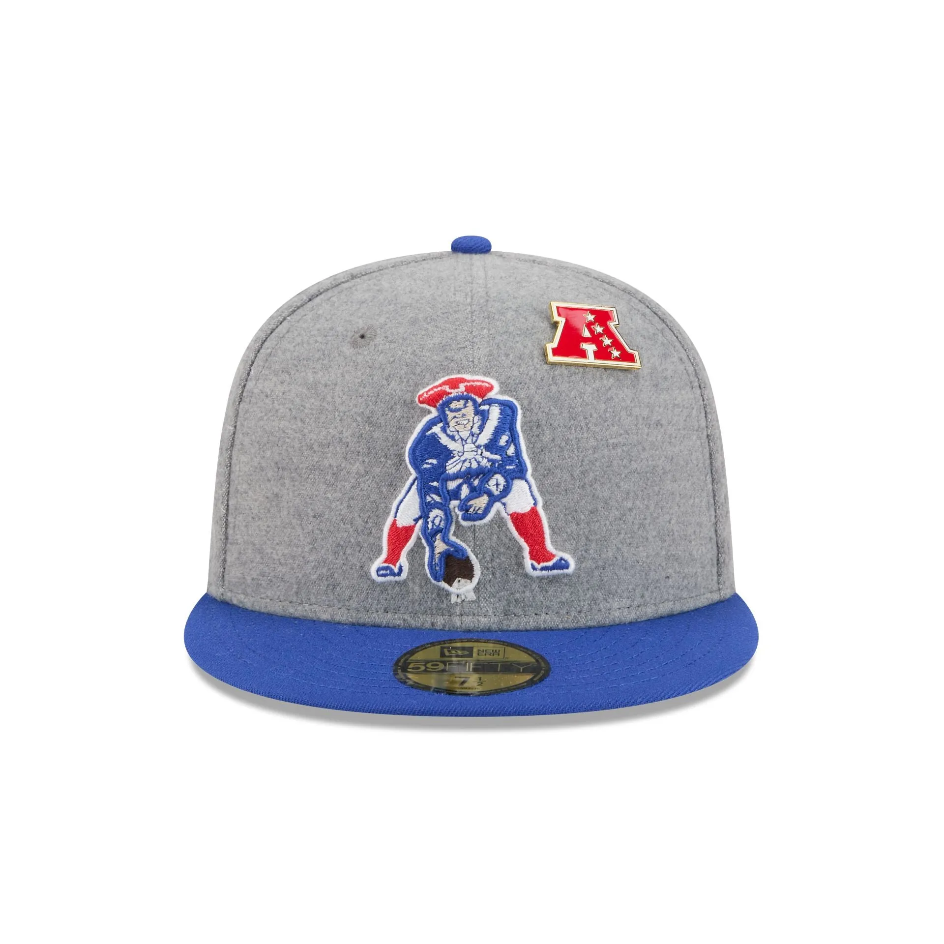 New England Patriots Heather Gray Wool 59FIFTY Fitted Hat sold by New Era product image thumbnail 2