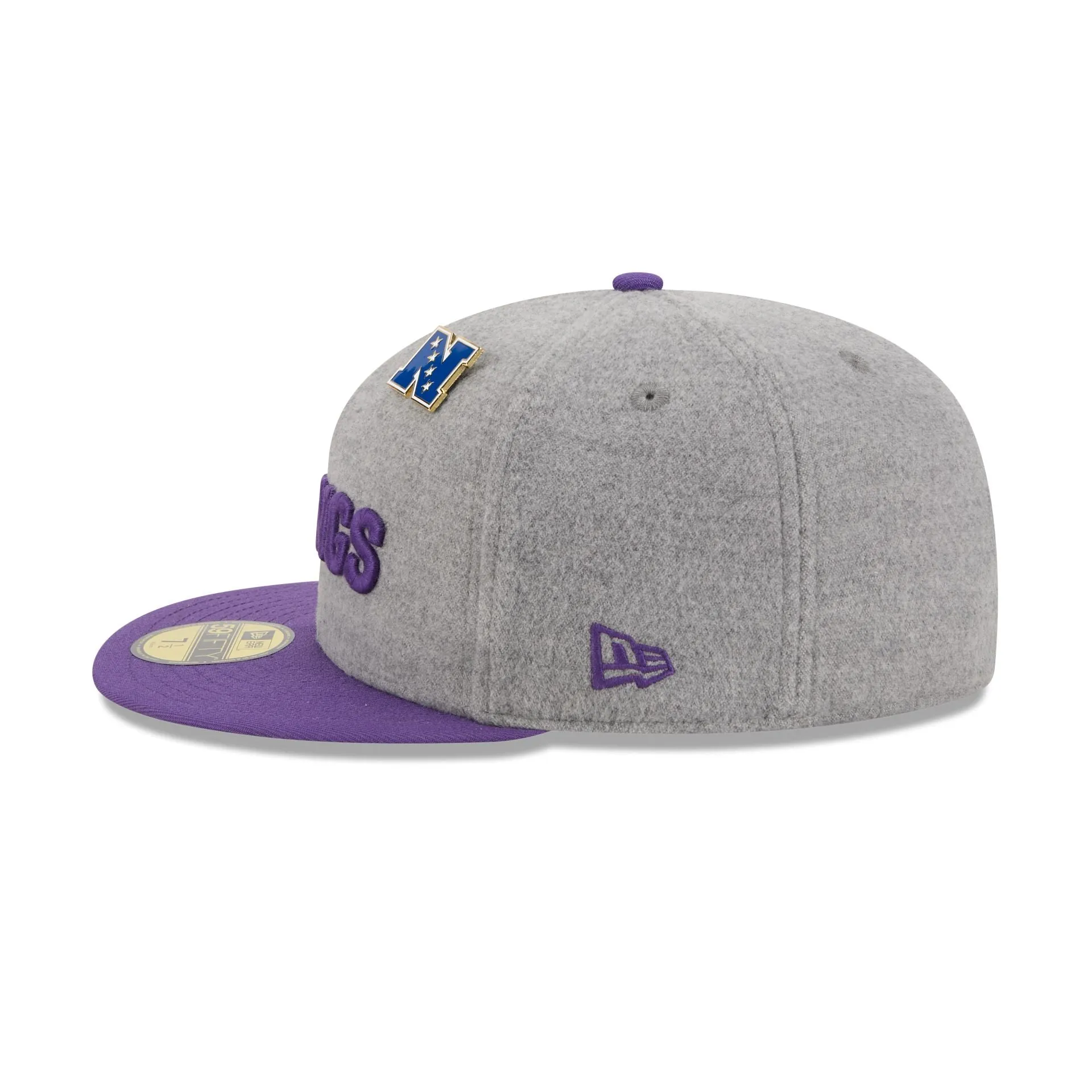 Minnesota Vikings Heather Gray Wool 59FIFTY Fitted Hat sold by New Era product image thumbnail 5