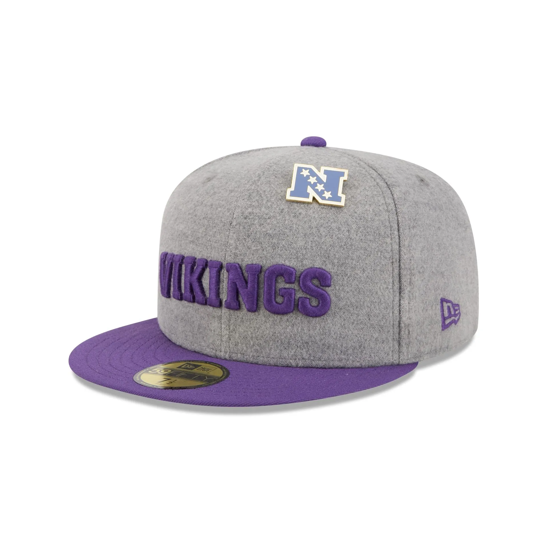 Minnesota Vikings Heather Gray Wool 59FIFTY Fitted Hat sold by New Era product image thumbnail 3