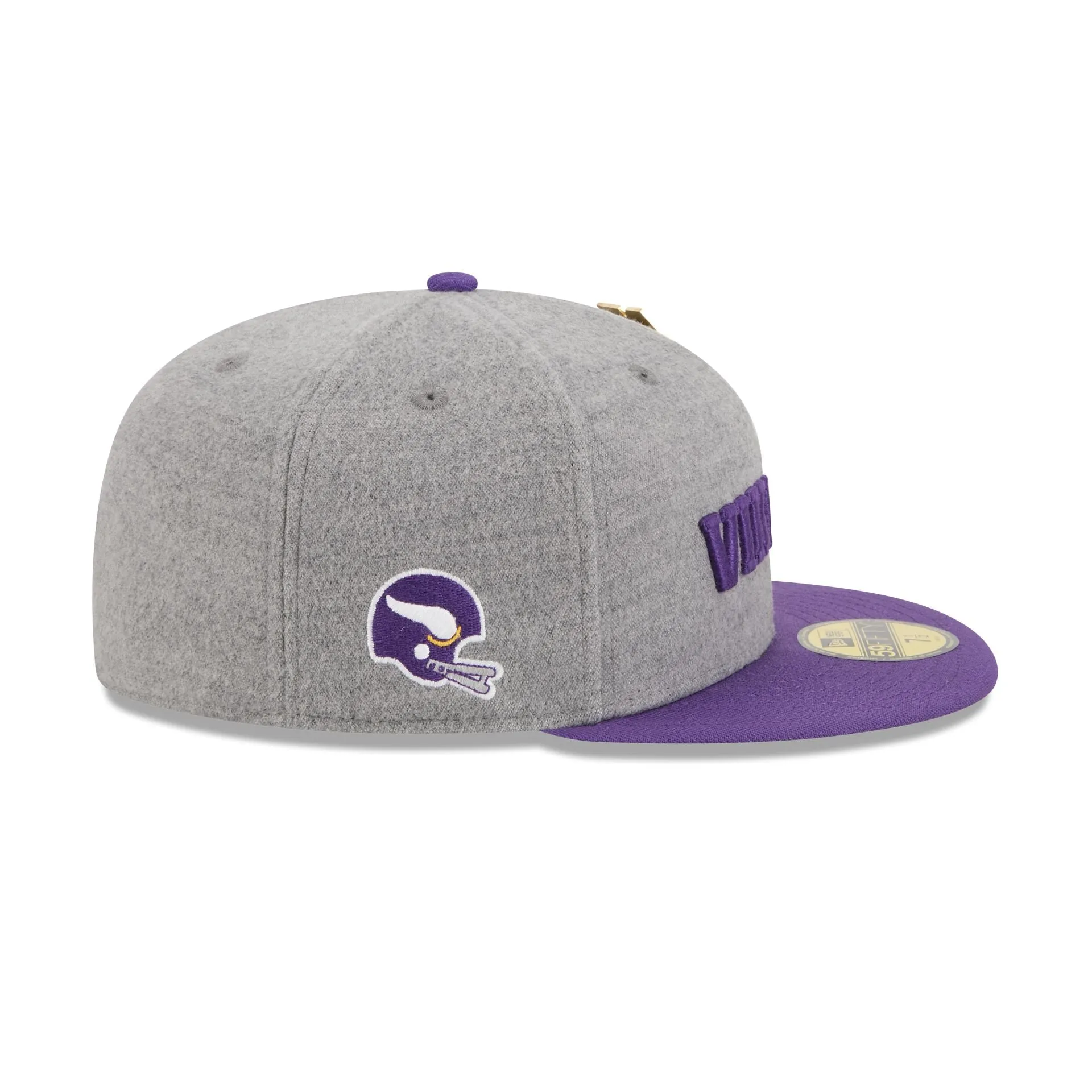 Minnesota Vikings Heather Gray Wool 59FIFTY Fitted Hat sold by New Era product image thumbnail 4