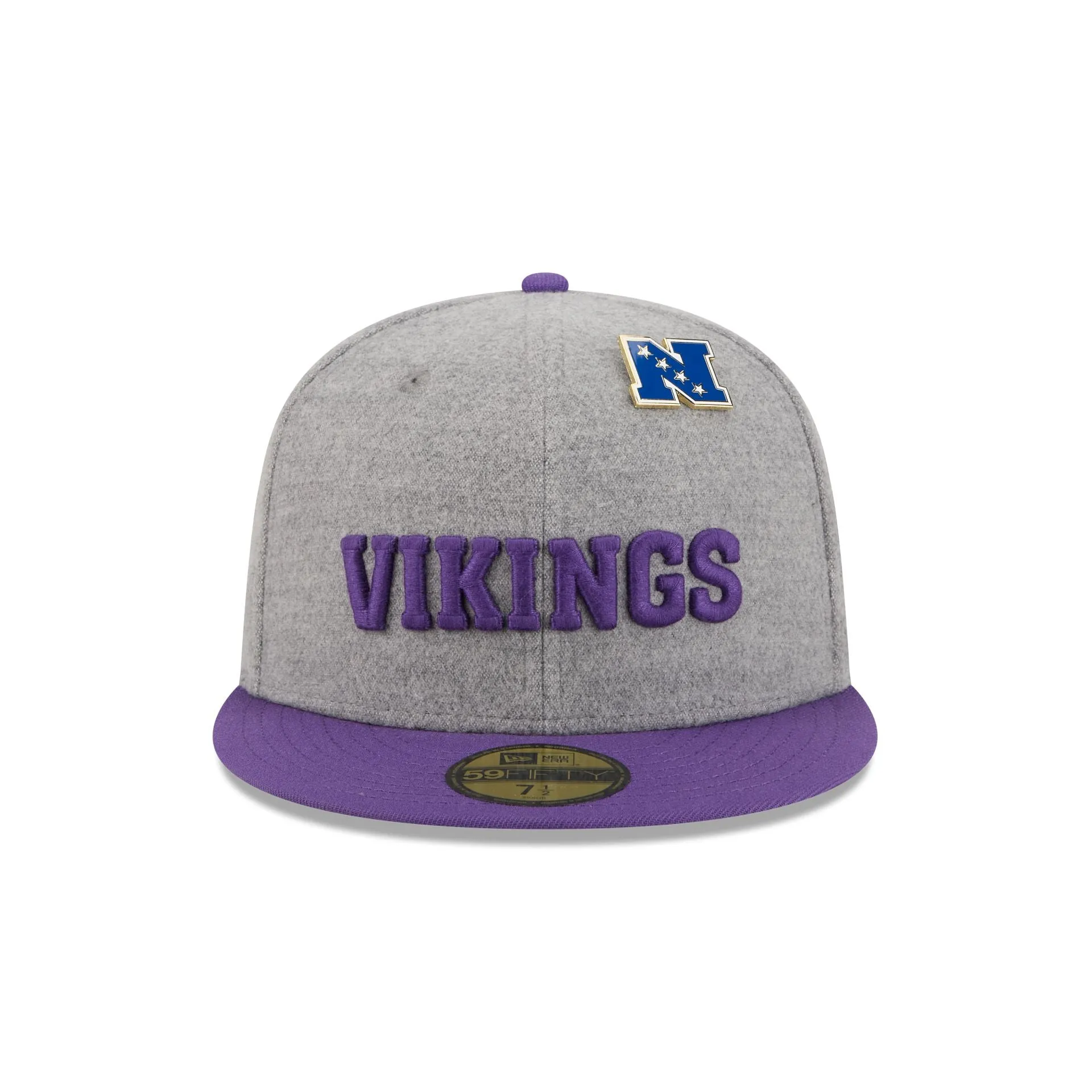 Minnesota Vikings Heather Gray Wool 59FIFTY Fitted Hat sold by New Era product image thumbnail 2