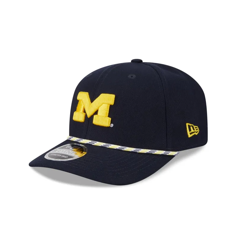Michigan Wolverines Multicolor Rope 9SEVENTY Stretch-Snap Hat sold by New Era