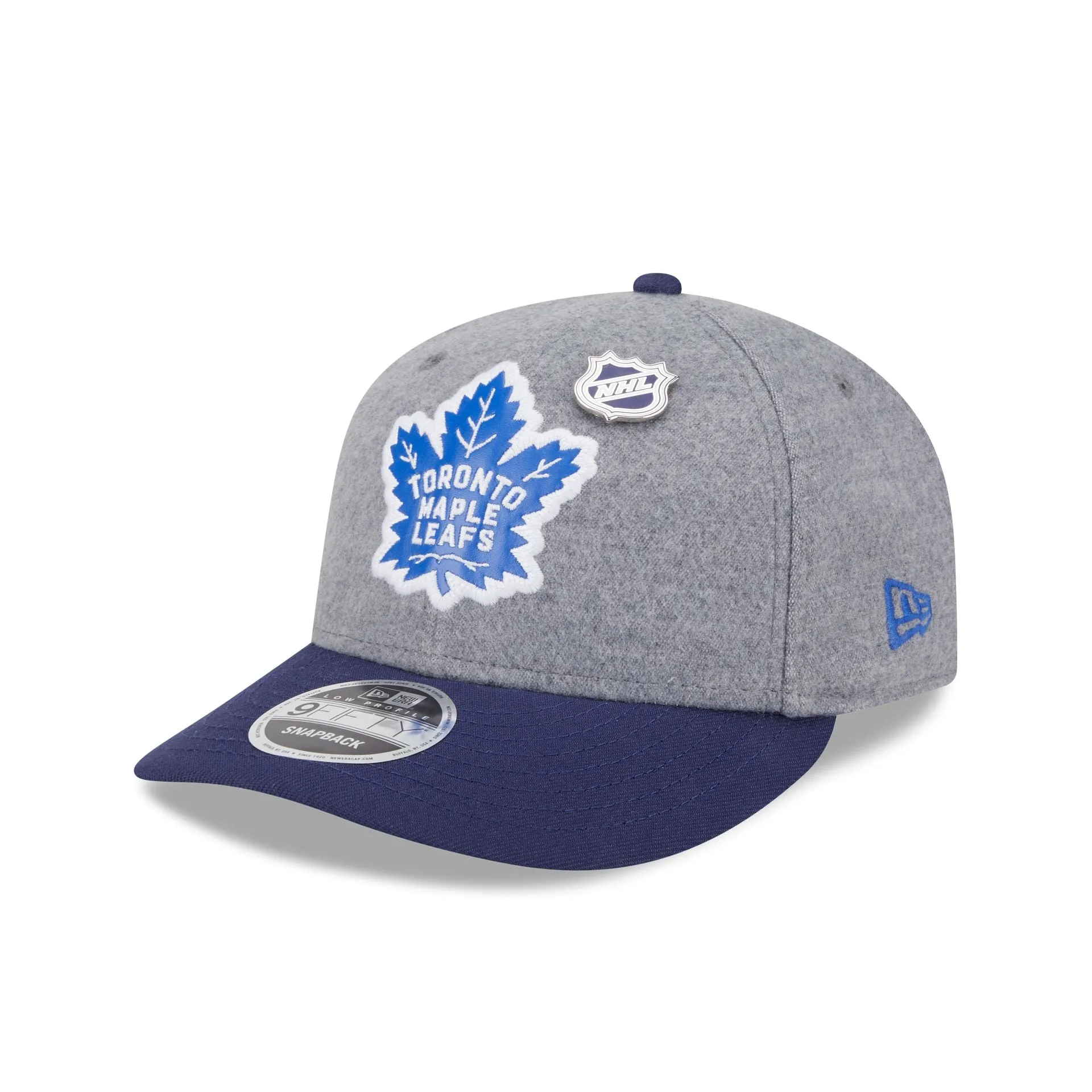 Toronto Maple Leafs Heather Gray Wool Low Profile 9FIFTY Snapback Hat sold by New Era product image thumbnail 3
