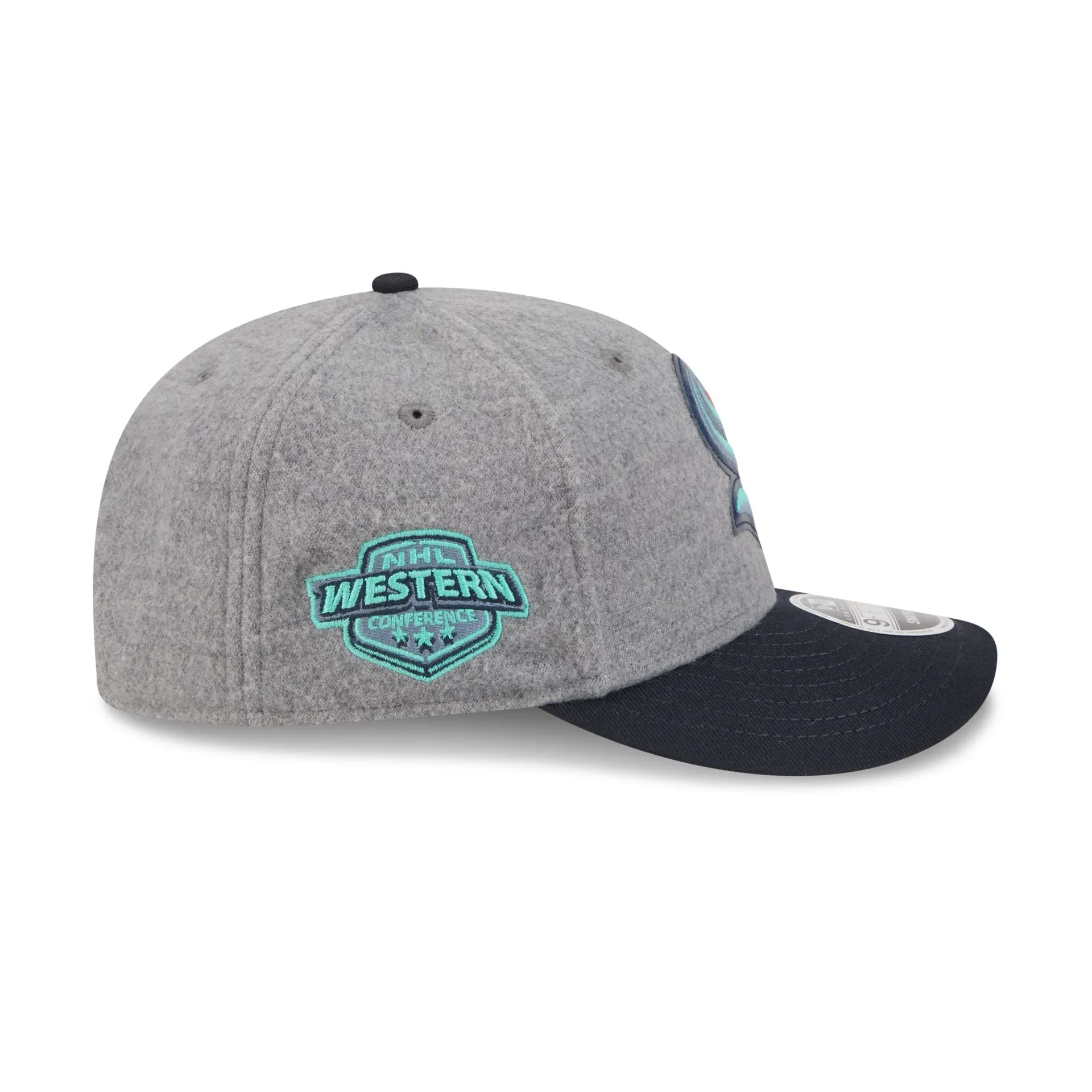 Seattle Kraken Heather Gray Wool Low Profile 9FIFTY Snapback Hat sold by New Era product image thumbnail 4