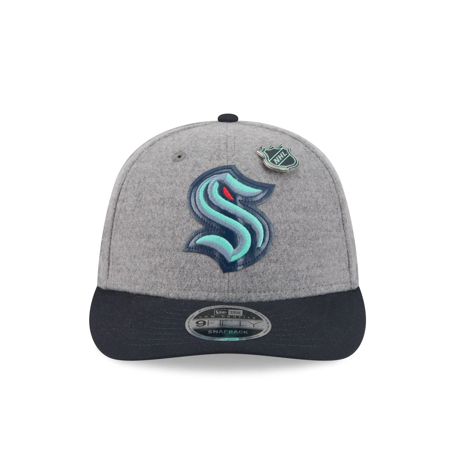 Seattle Kraken Heather Gray Wool Low Profile 9FIFTY Snapback Hat sold by New Era product image thumbnail 2