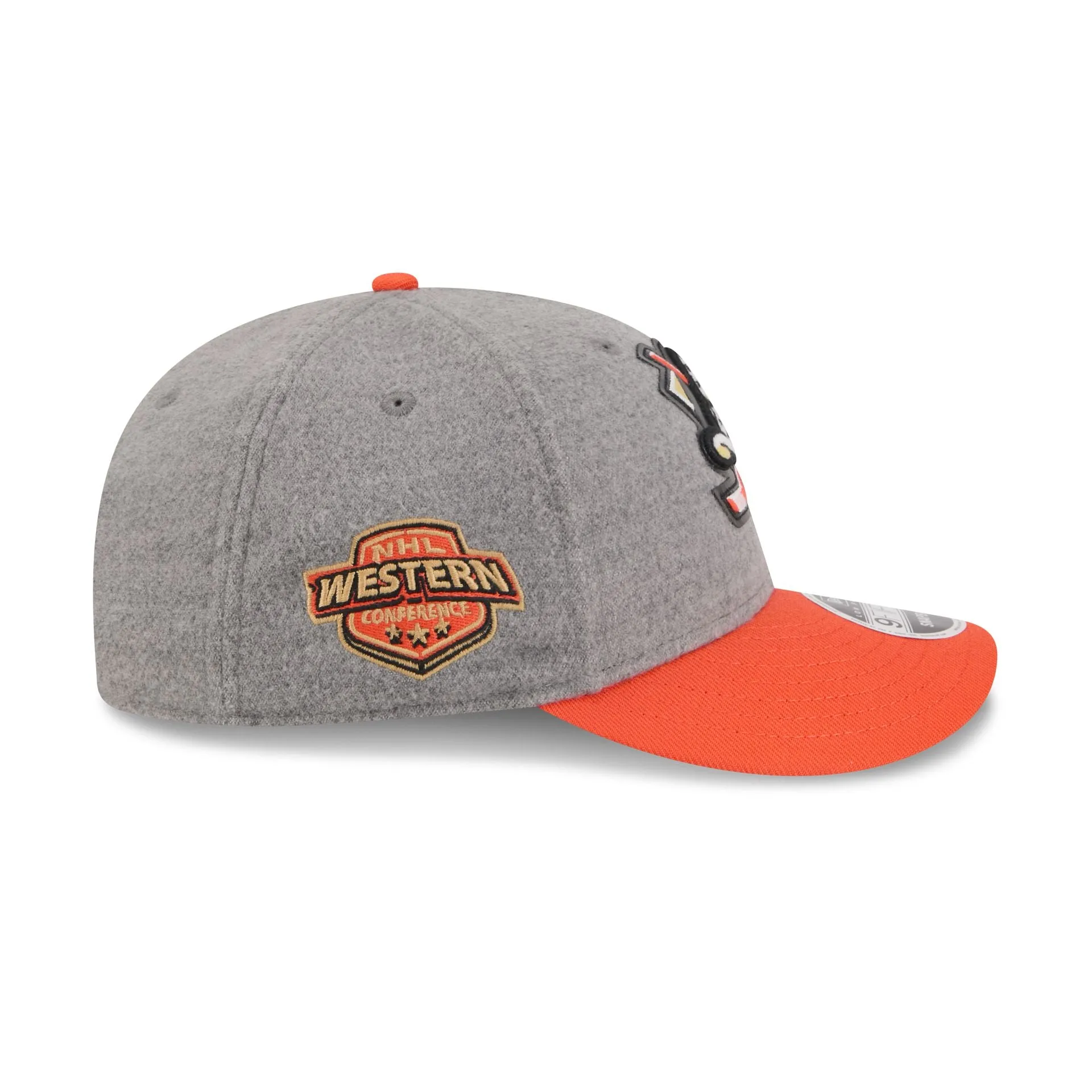 Anaheim Ducks Heather Gray Wool Low Profile 9FIFTY Snapback Hat sold by New Era product image thumbnail 4