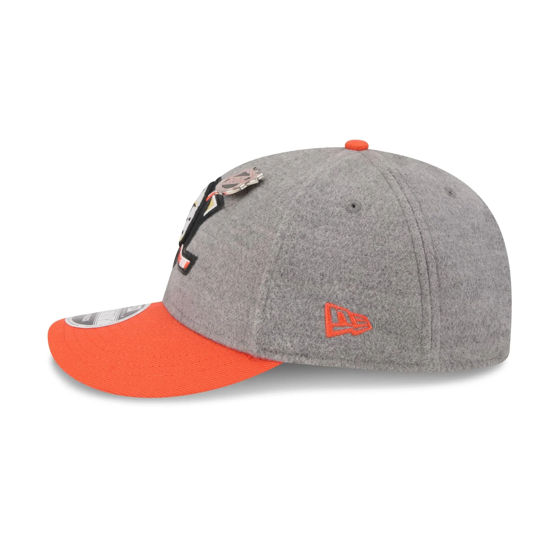 Anaheim Ducks Heather Gray Wool Low Profile 9FIFTY Snapback Hat sold by New Era product image thumbnail 5