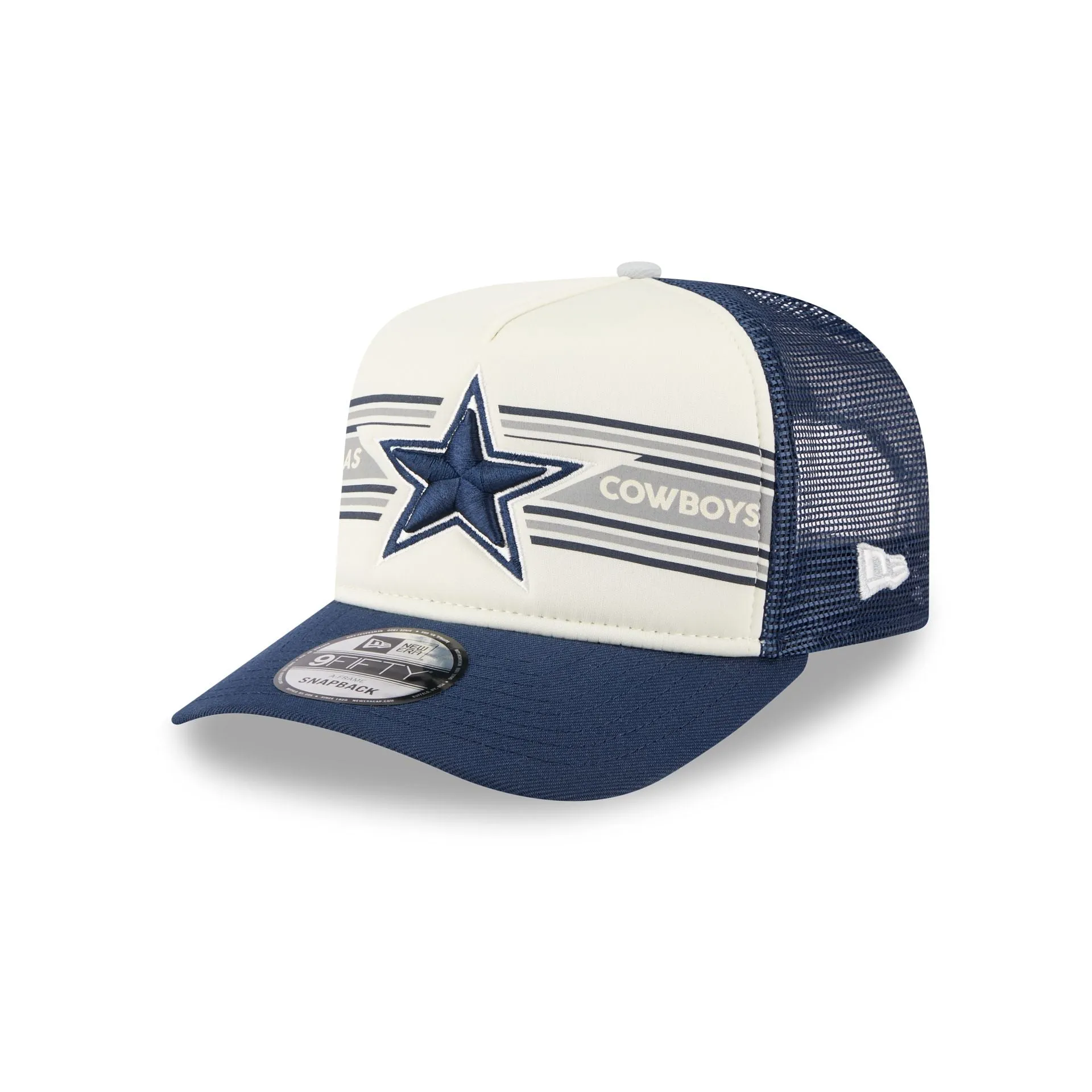Dallas Cowboys Banner 9FIFTY A-Frame Trucker Hat sold by New Era