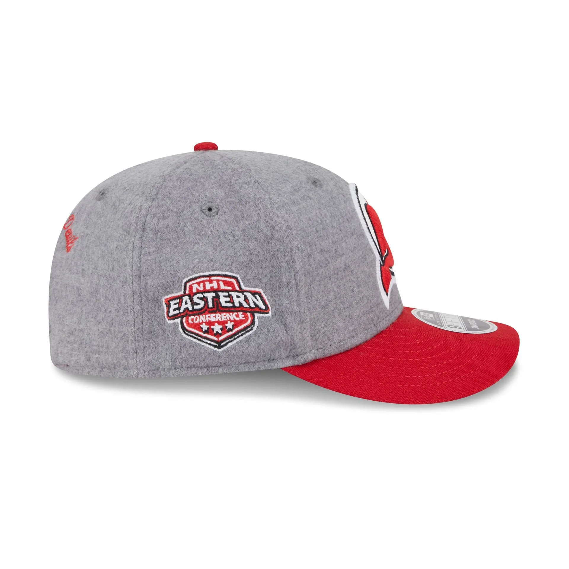 New Jersey Devils Heather Gray Wool Low Profile 9FIFTY Snapback Hat sold by New Era product image thumbnail 4