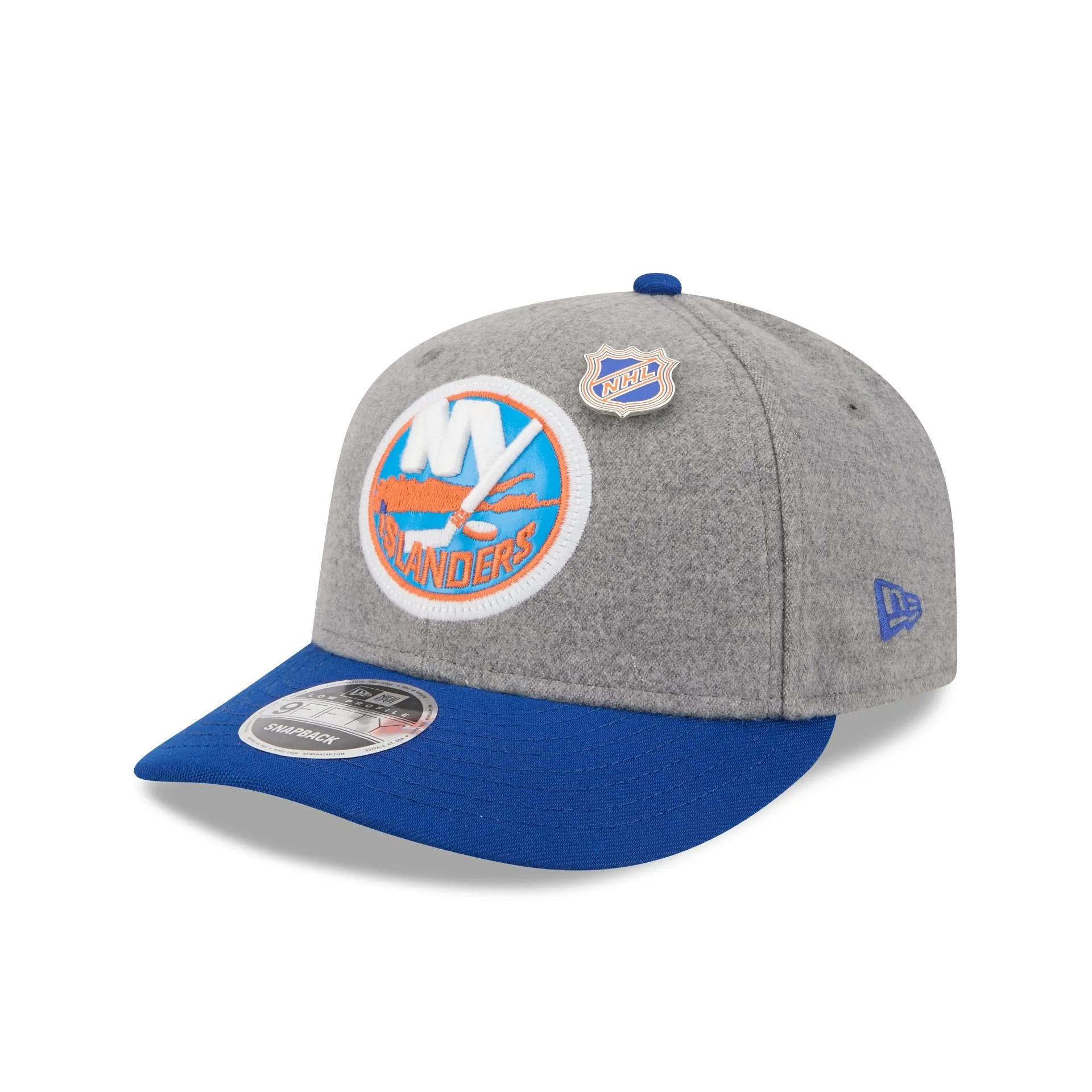 New York Islanders Heather Gray Wool Low Profile 9FIFTY Snapback Hat sold by New Era product image thumbnail 3