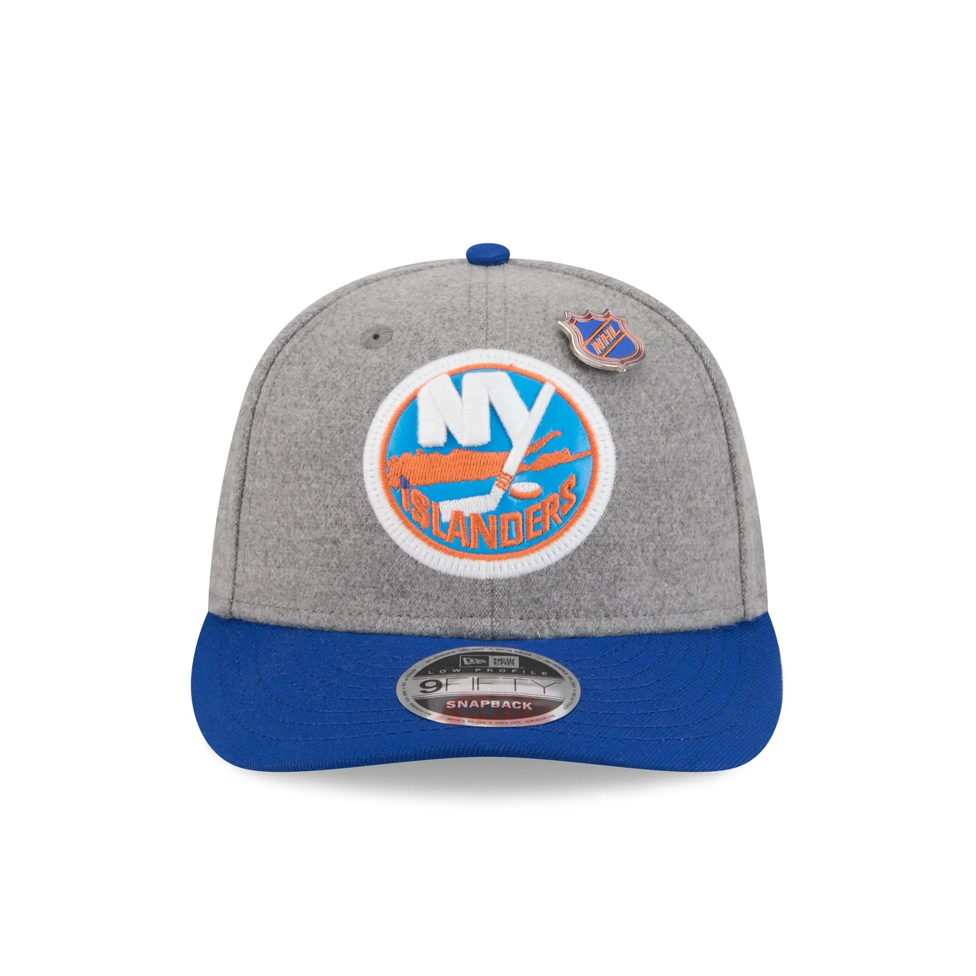 New York Islanders Heather Gray Wool Low Profile 9FIFTY Snapback Hat sold by New Era product image thumbnail 2