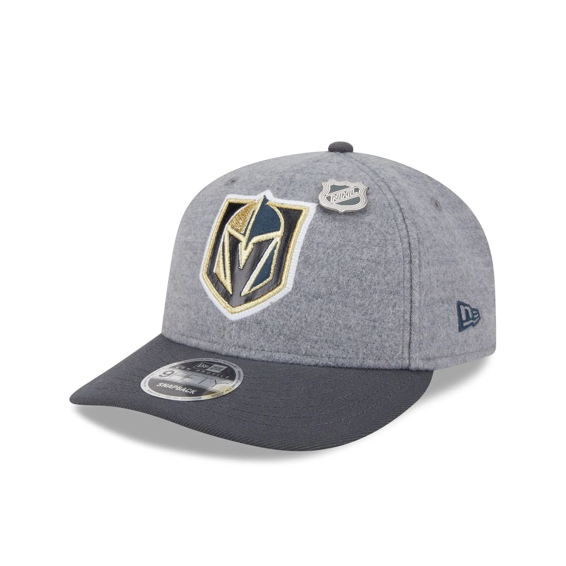 Vegas Golden Knights Heather Gray Wool Low Profile 9FIFTY Snapback Hat sold by New Era product image thumbnail 3