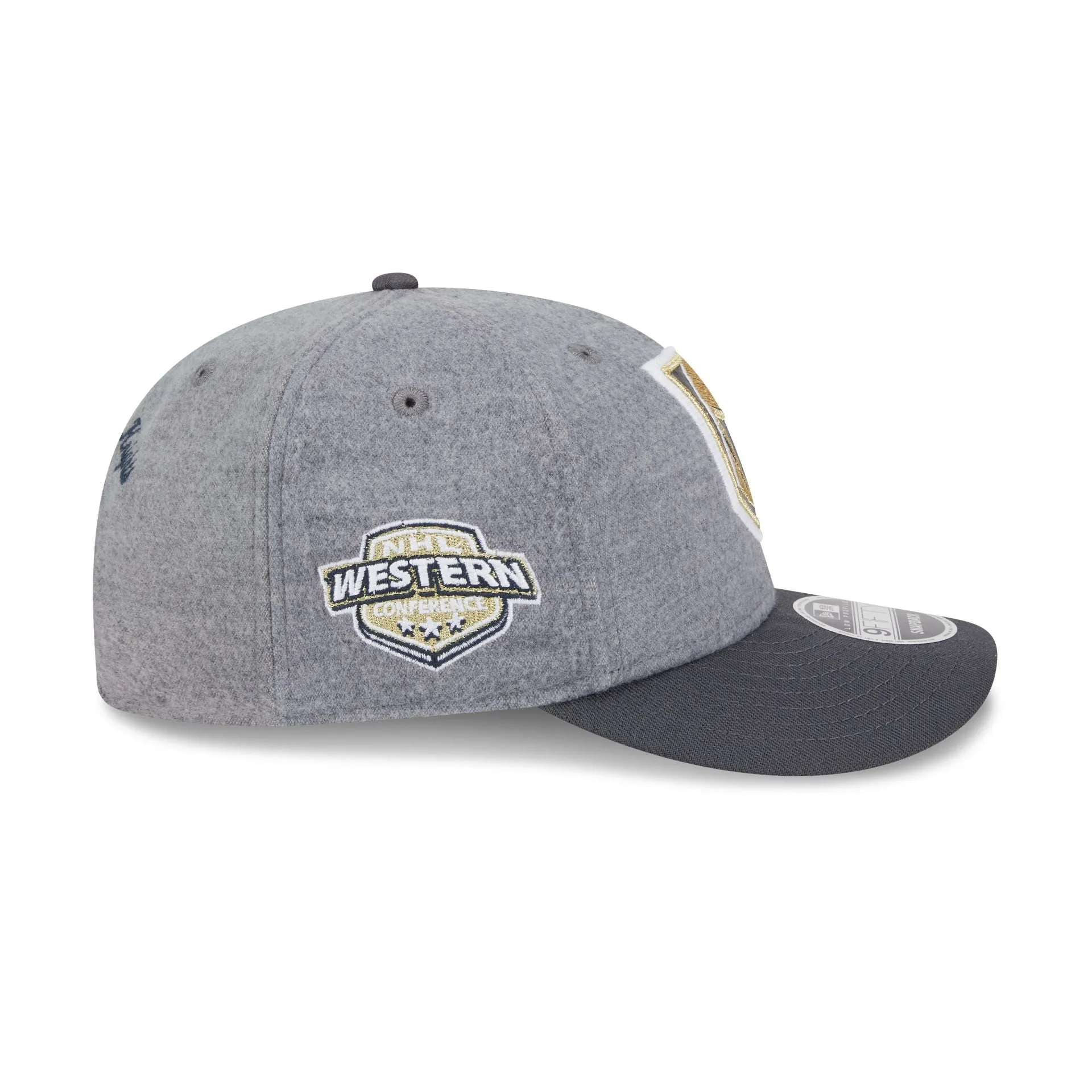 Vegas Golden Knights Heather Gray Wool Low Profile 9FIFTY Snapback Hat sold by New Era product image thumbnail 4