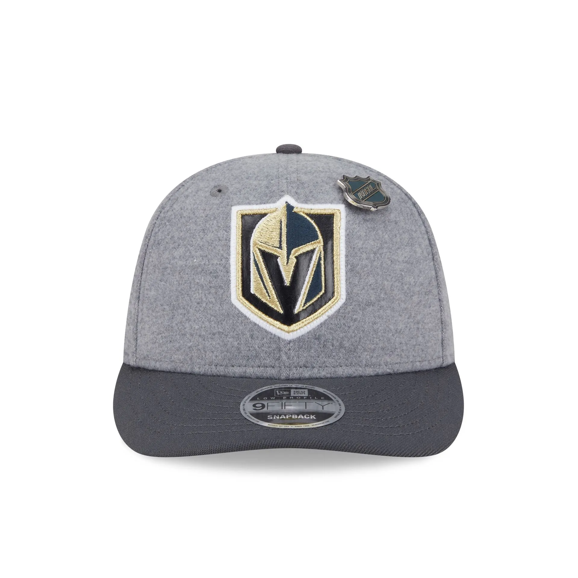 Vegas Golden Knights Heather Gray Wool Low Profile 9FIFTY Snapback Hat sold by New Era product image thumbnail 2