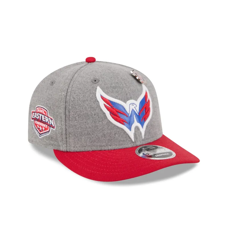Washington Capitals Heather Gray Wool Low Profile 9FIFTY Snapback Hat sold by New Era