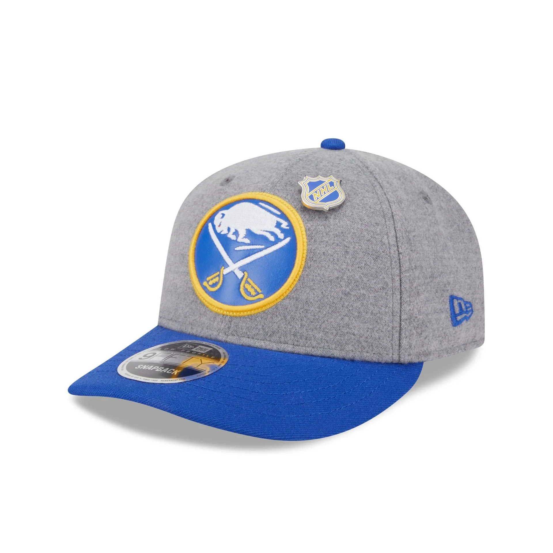 Buffalo Sabres Heather Gray Wool Low Profile 9FIFTY Snapback Hat sold by New Era product image thumbnail 3