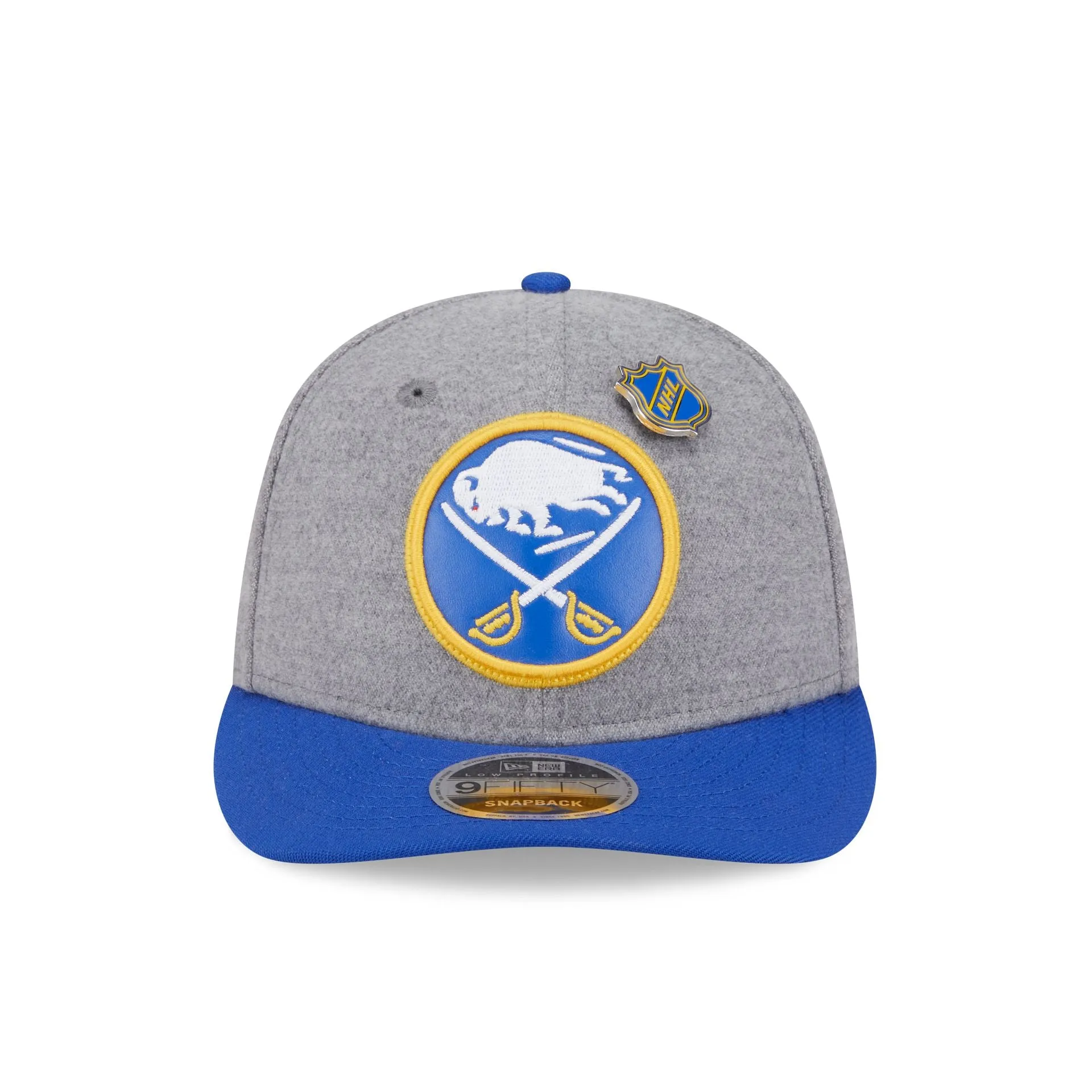 Buffalo Sabres Heather Gray Wool Low Profile 9FIFTY Snapback Hat sold by New Era product image thumbnail 2