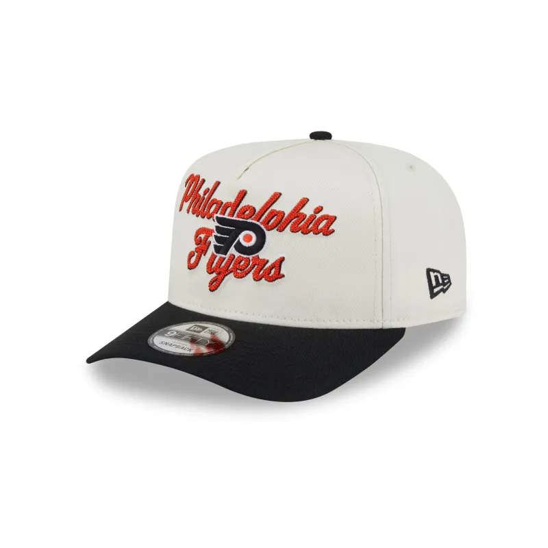 Philadelphia Flyers Chainstitch 9FIFTY A-Frame Snapback Hat sold by New Era