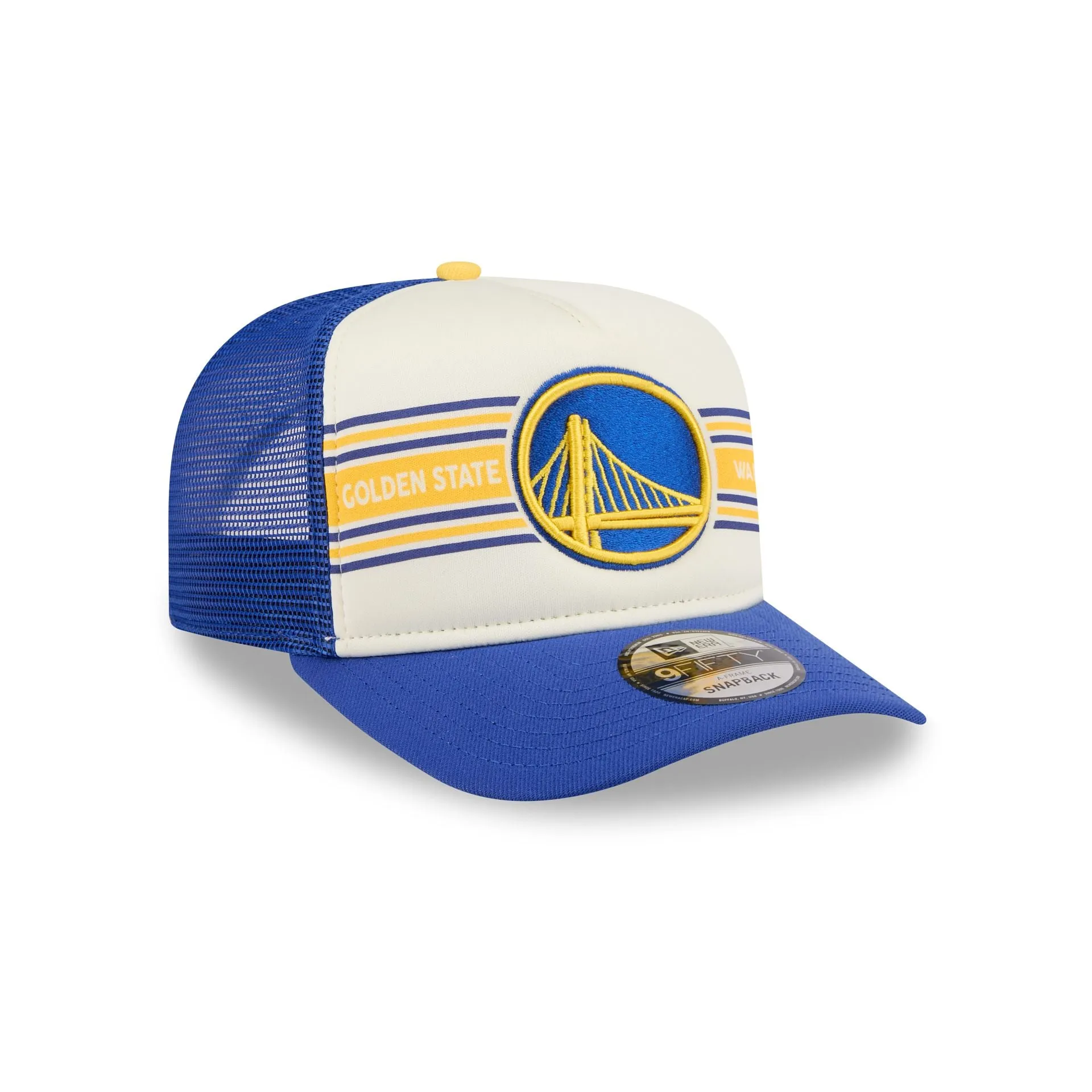 Golden State Warriors Banner 9FIFTY A-Frame Trucker Hat sold by New Era product image thumbnail 3