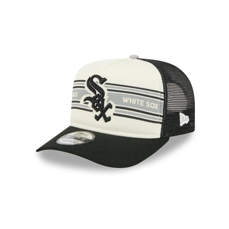 Chicago White Sox Banner 9FIFTY A-Frame Trucker Hat sold by New Era