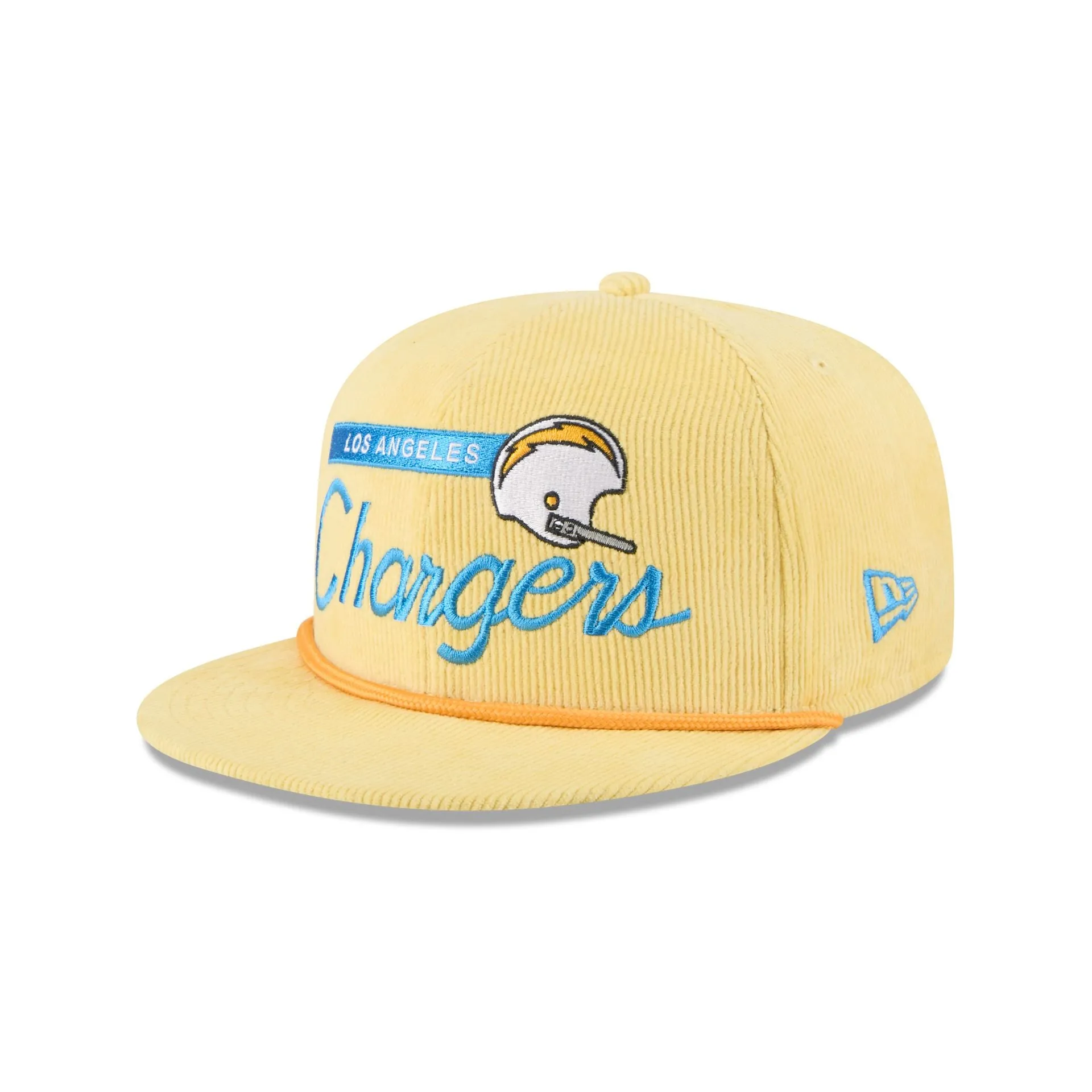 Los Angeles Chargers Corduroy Rope 9FIFTY Snapback Hat sold by New Era