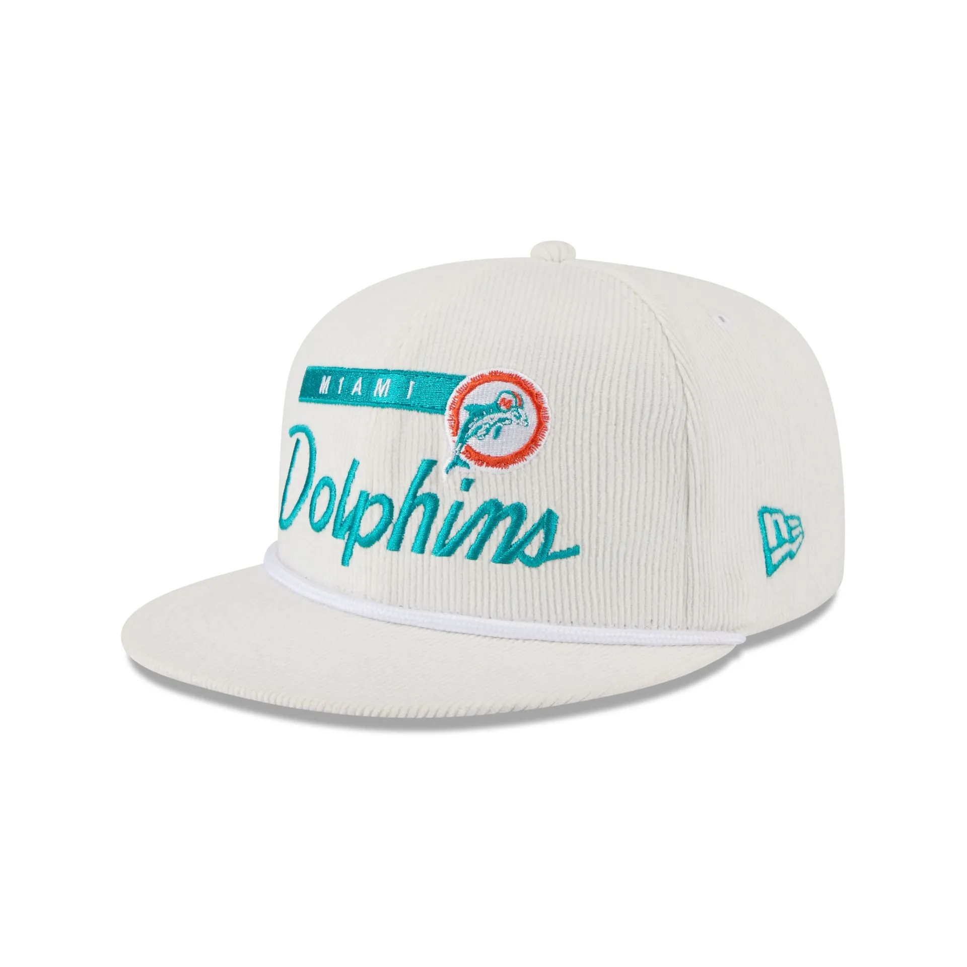 Miami Dolphins Corduroy Rope 9FIFTY Snapback Hat sold by New Era