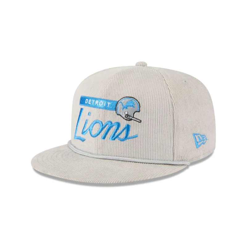 Detroit Lions Corduroy Rope 9FIFTY Snapback Hat sold by New Era