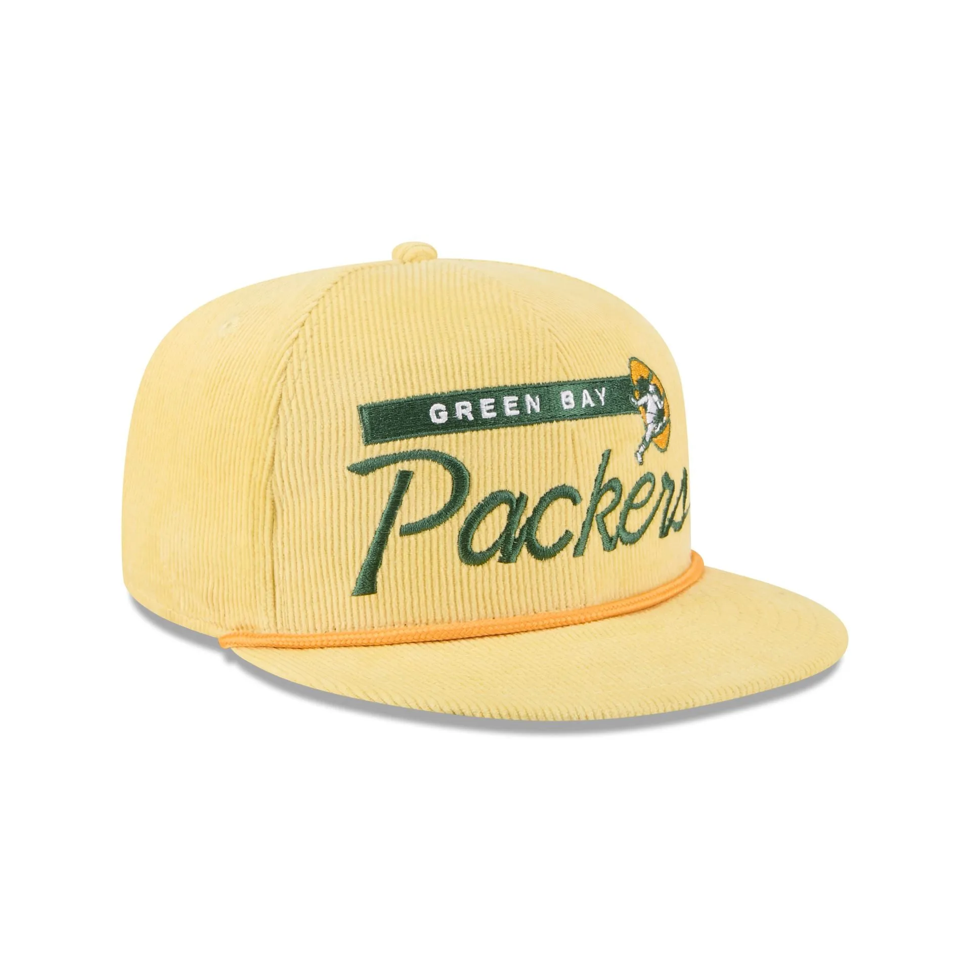 Green Bay Packers Corduroy Rope 9FIFTY Snapback Hat sold by New Era product image thumbnail 3