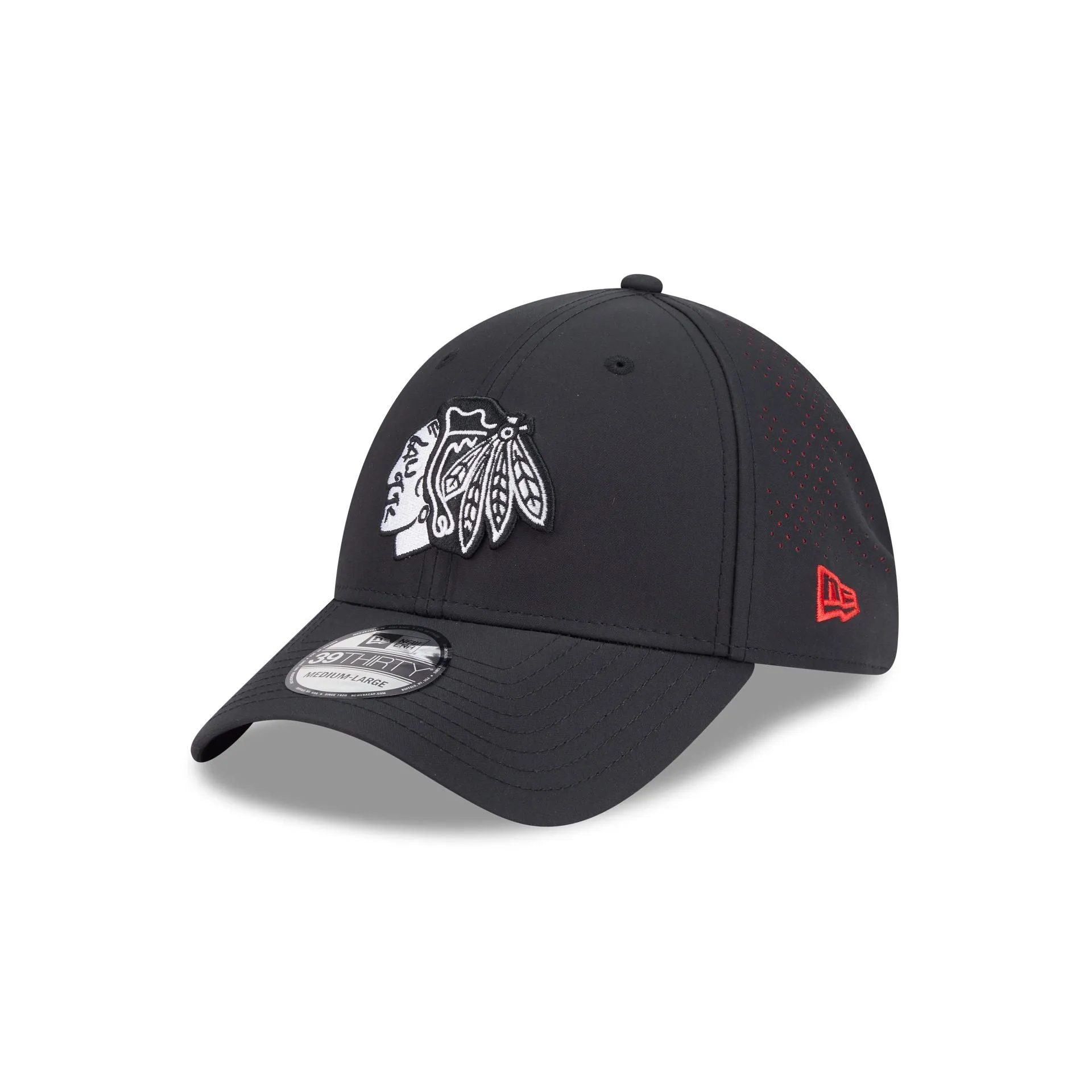 Chicago Blackhawks Night 39THIRTY Stretch Fit Hat sold by New Era