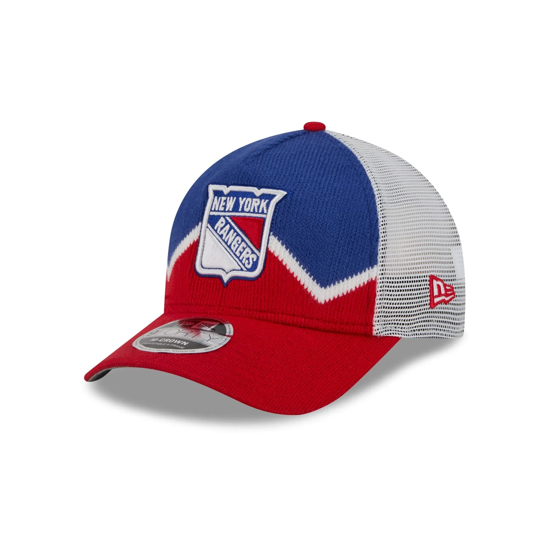 New York Rangers Sock 9FORTY M-Crown A-Frame Trucker Hat sold by New Era