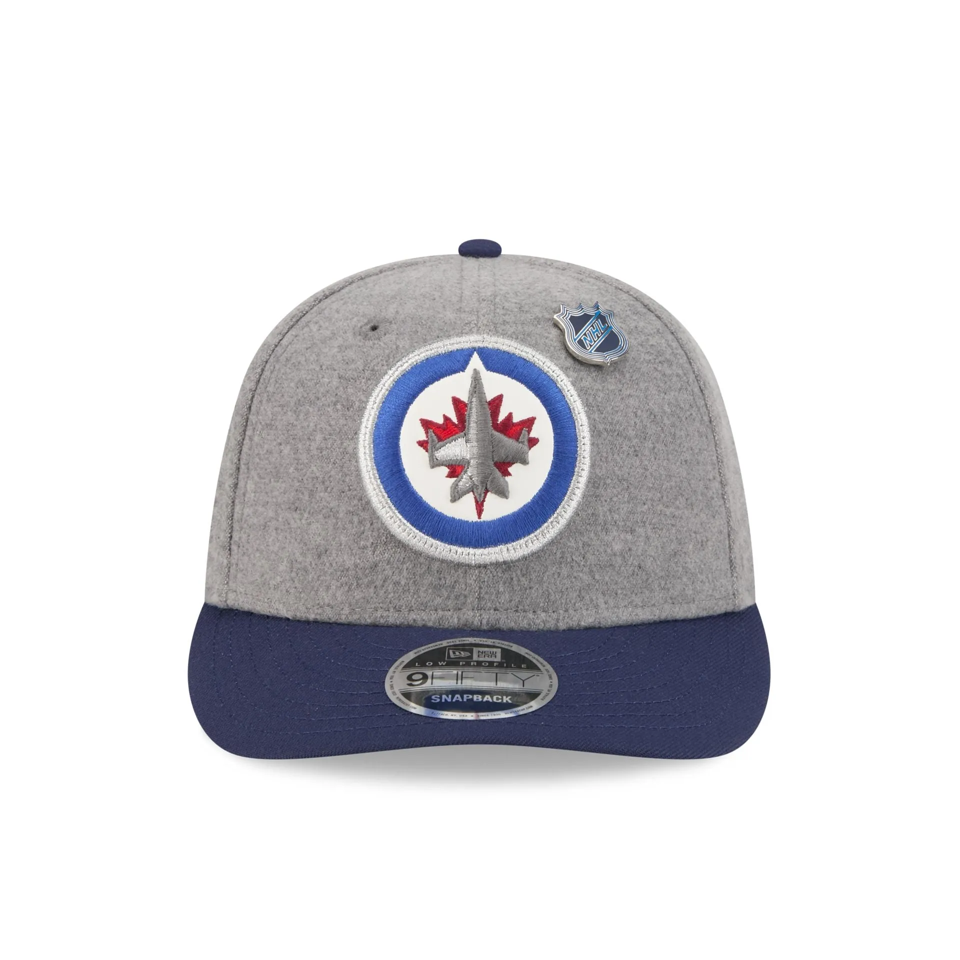 Winnipeg Jets Heather Gray Wool Low Profile 9FIFTY Snapback Hat sold by New Era product image thumbnail 2